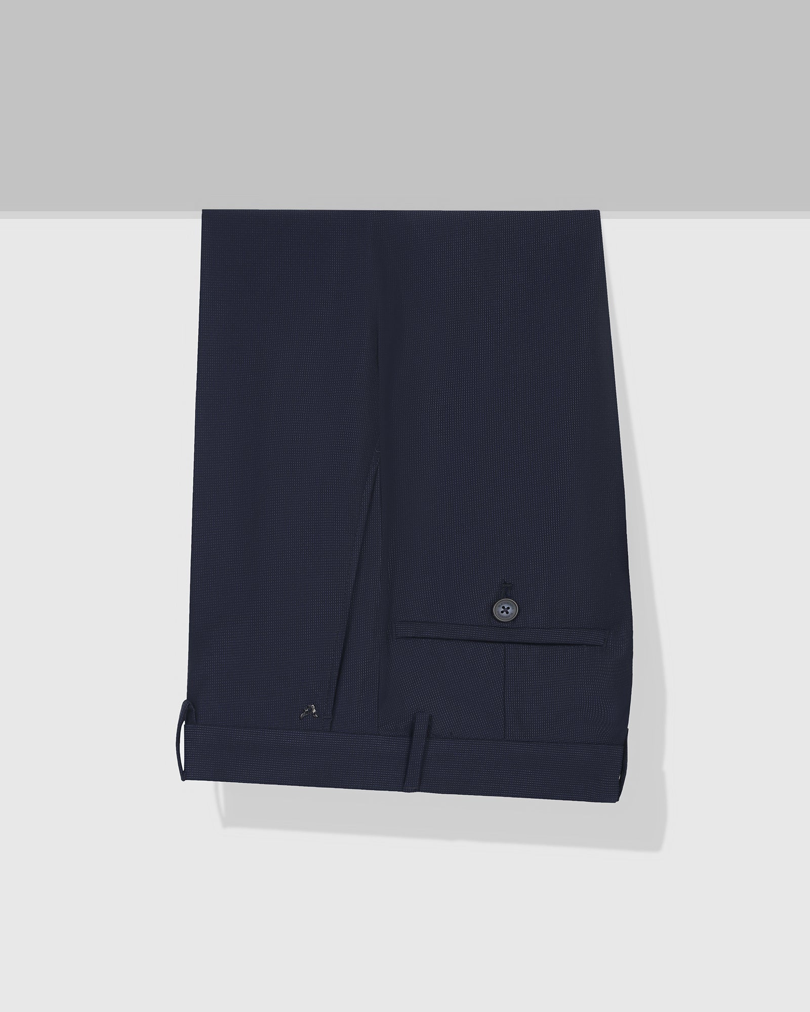 Slim Comfort B-95 Formal Navy Textured Trouser - Amor - Image 5