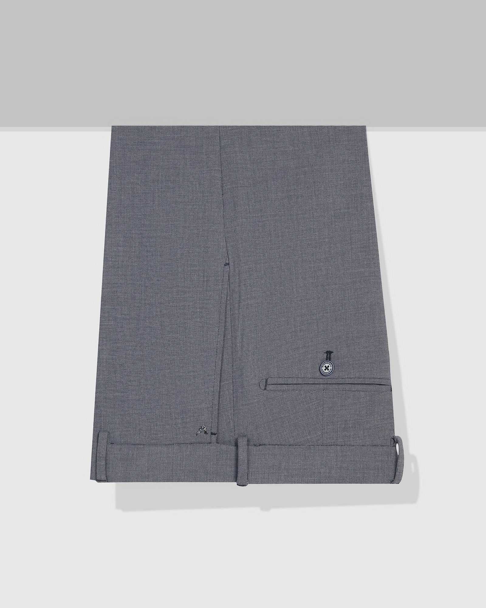Slim Comfort B-95 Formal Navy Textured Trouser - Hilton - Image 5