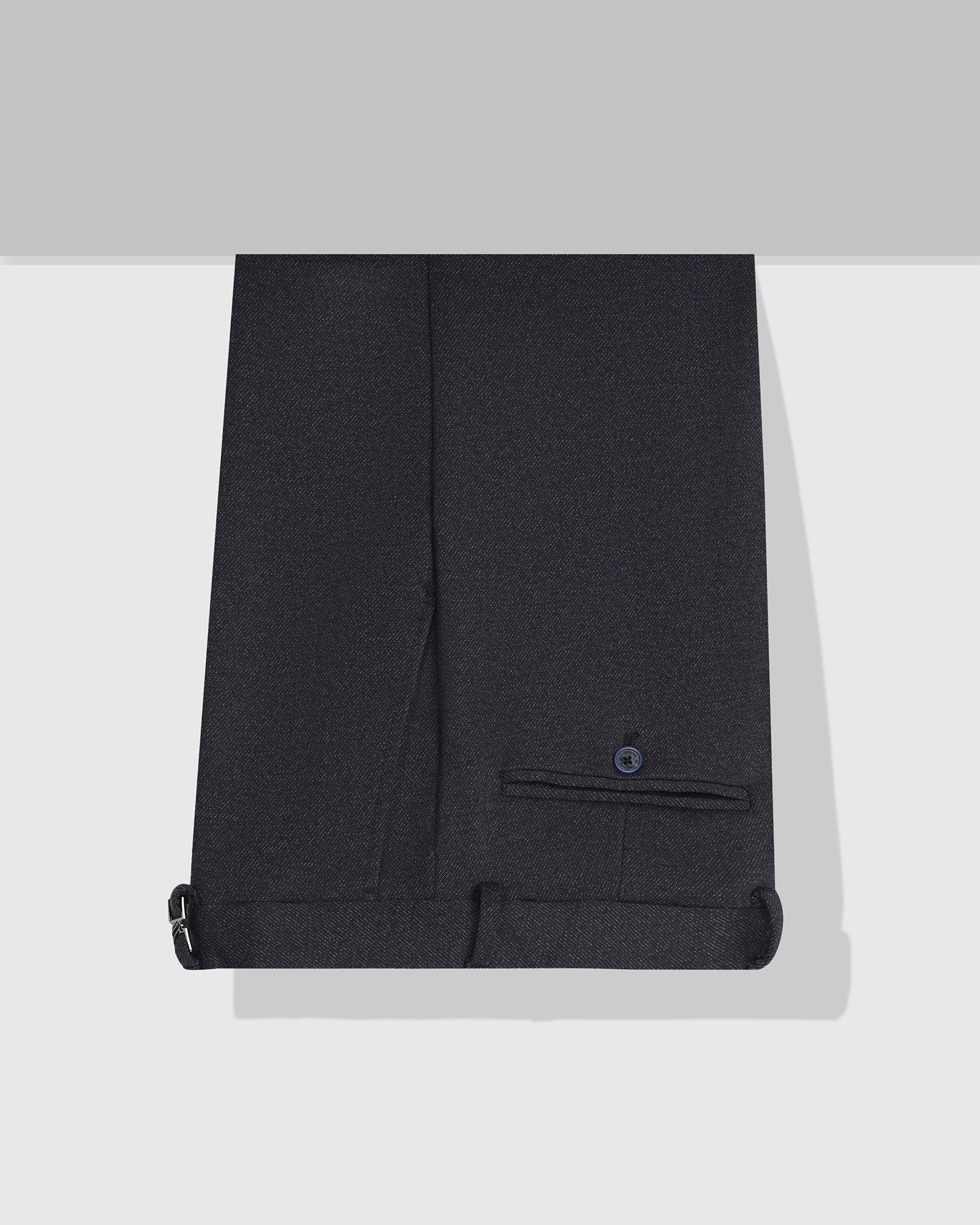 Slim Comfort B-95 Formal Navy Textured Trouser - Rover - Image 5