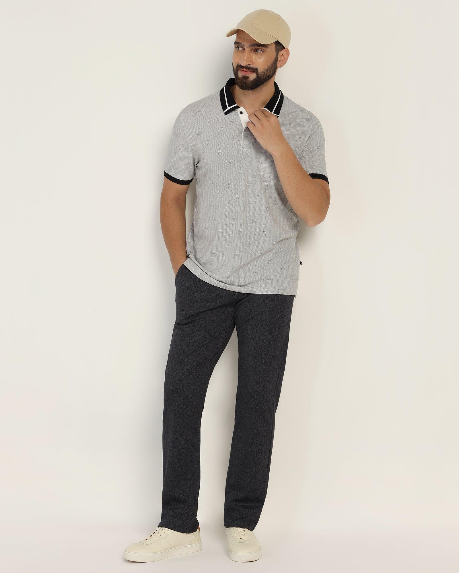 Slim Comfort B-95 Formal Navy Textured Trouser - Rover - Image 7