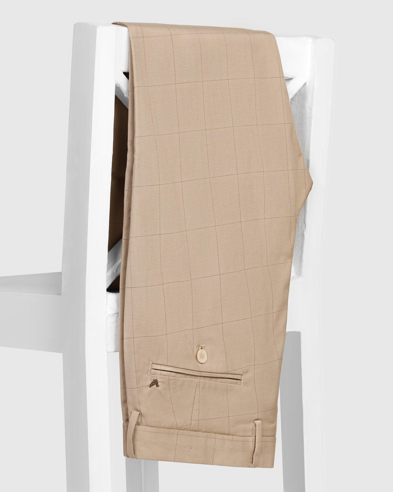 Slim Fit B-91 Casual Beige Check Khakis - Gap - Image 5