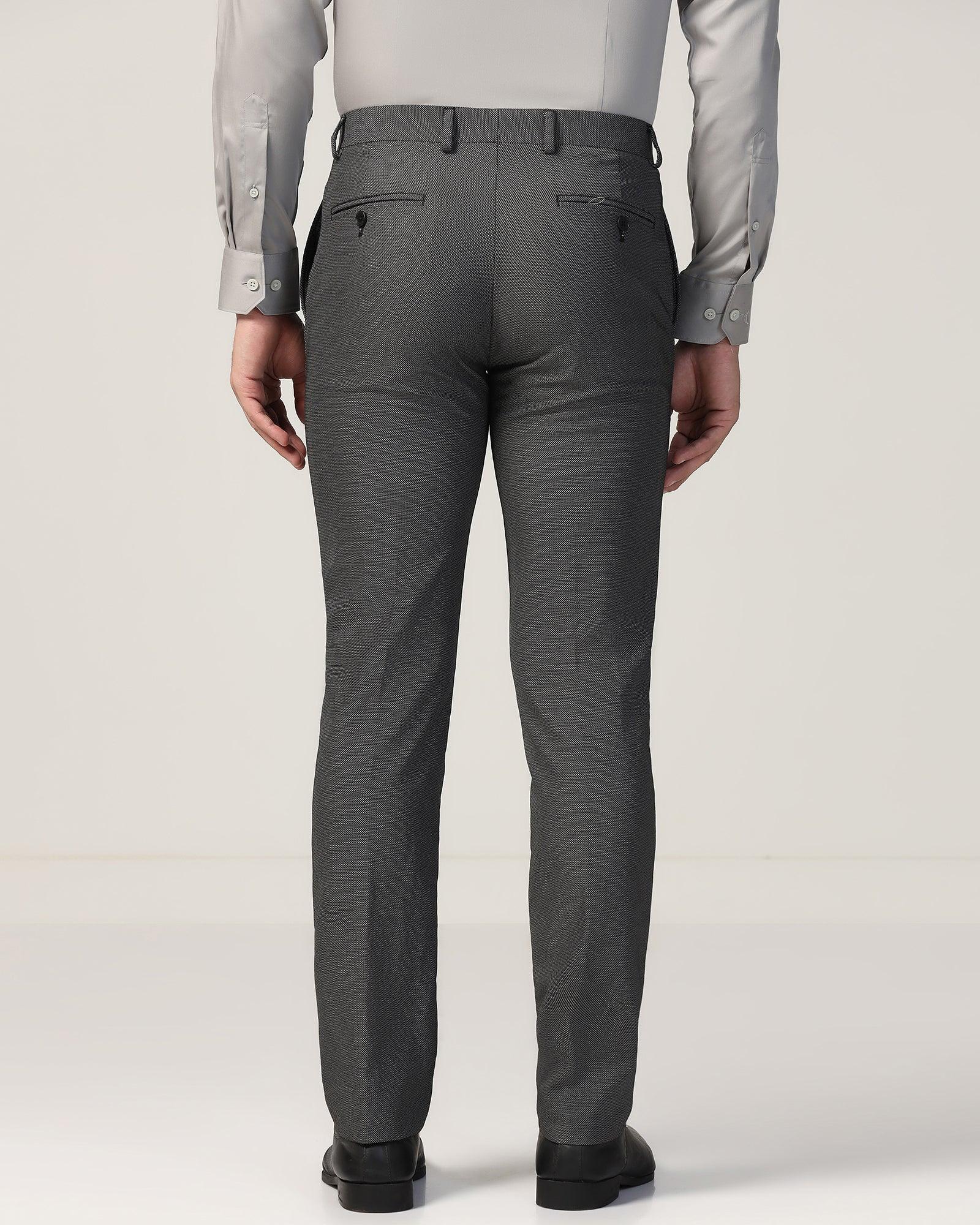 Slim Comfort B-95 Formal Charcoal Textured Trouser - Turismo - Image 2
