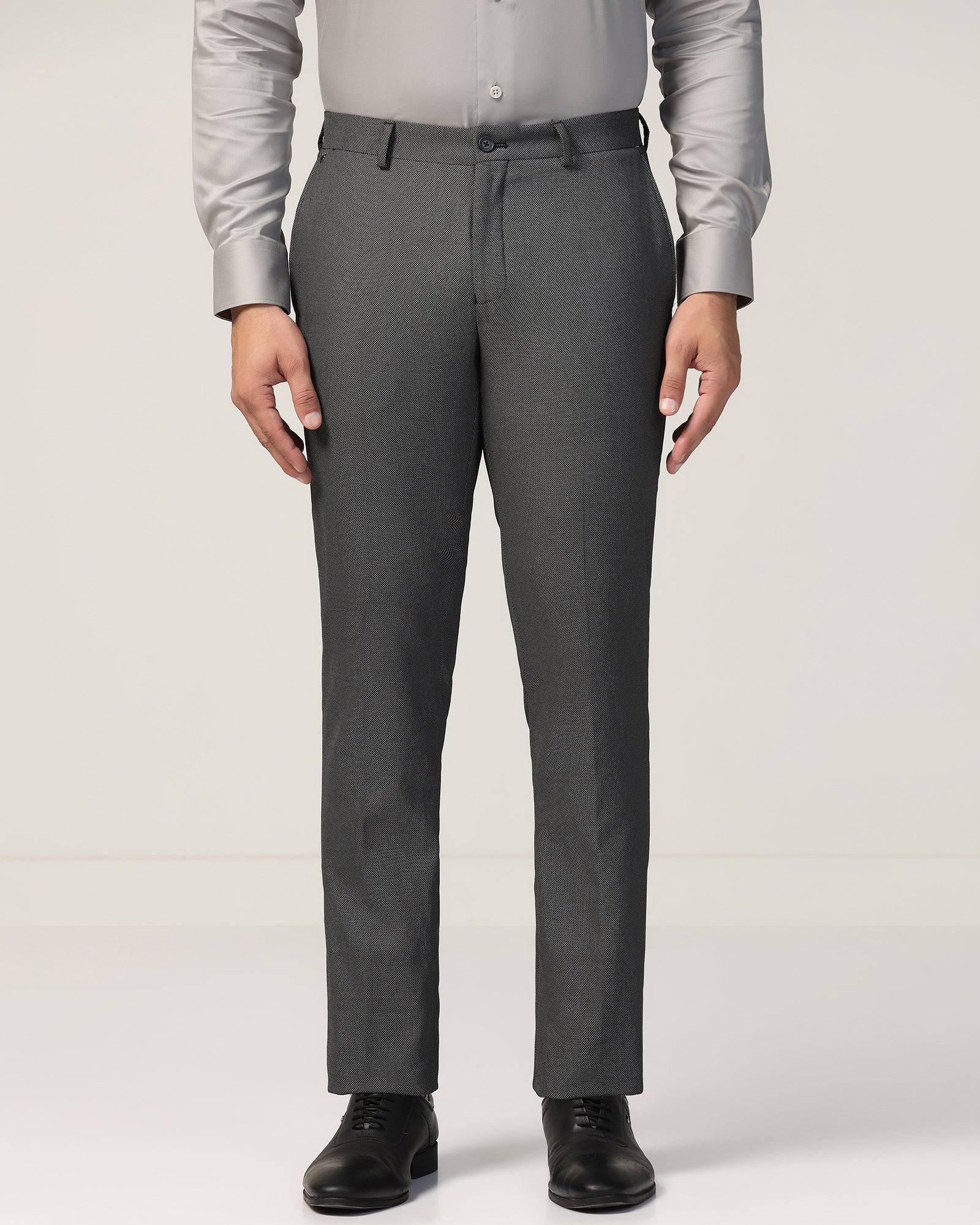 Slim Comfort B-95 Formal Charcoal Textured Trouser - Turismo - Image 3