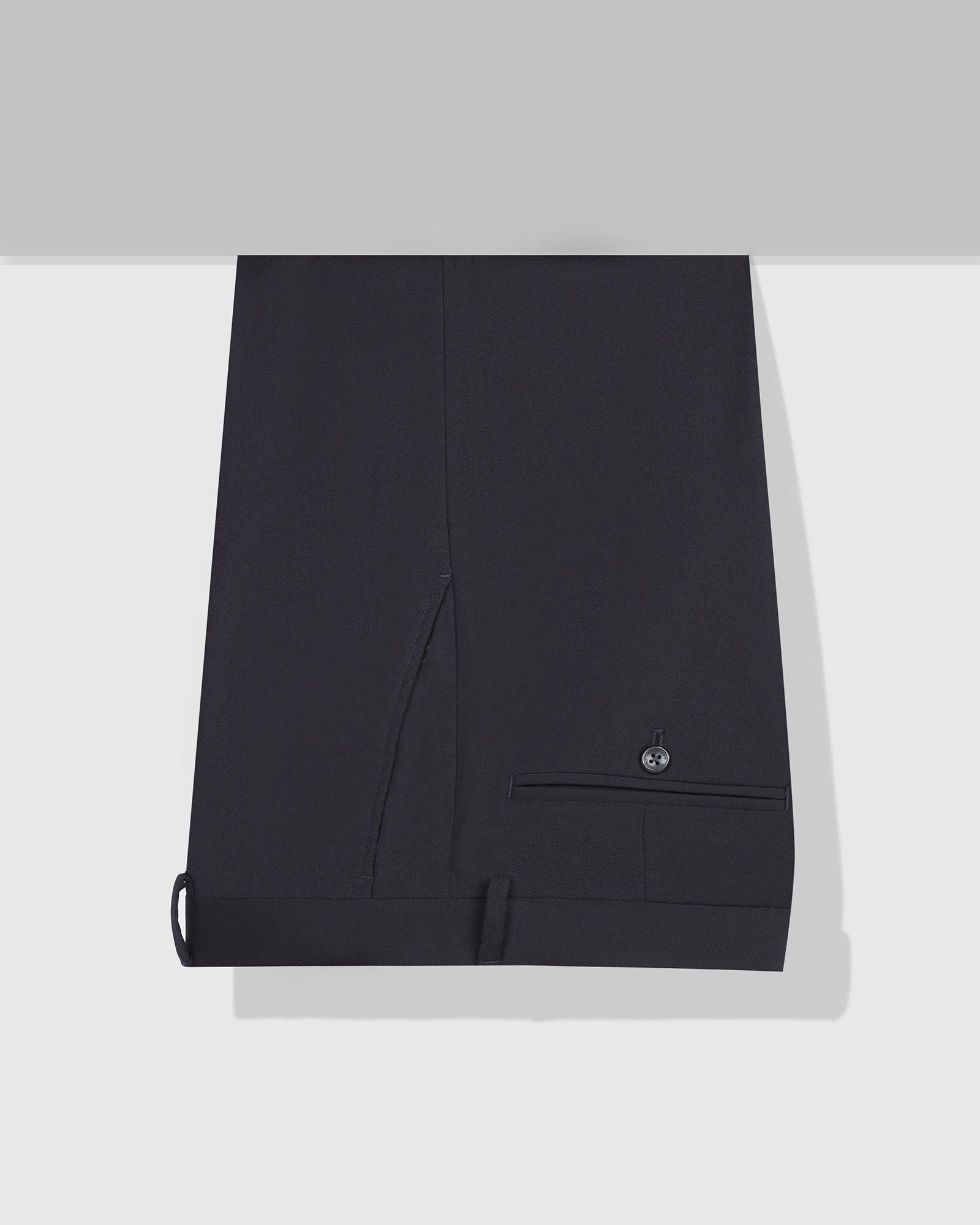 Slim Comfort B-95 Formal Navy Solid Trouser - Eldorado - Image 5