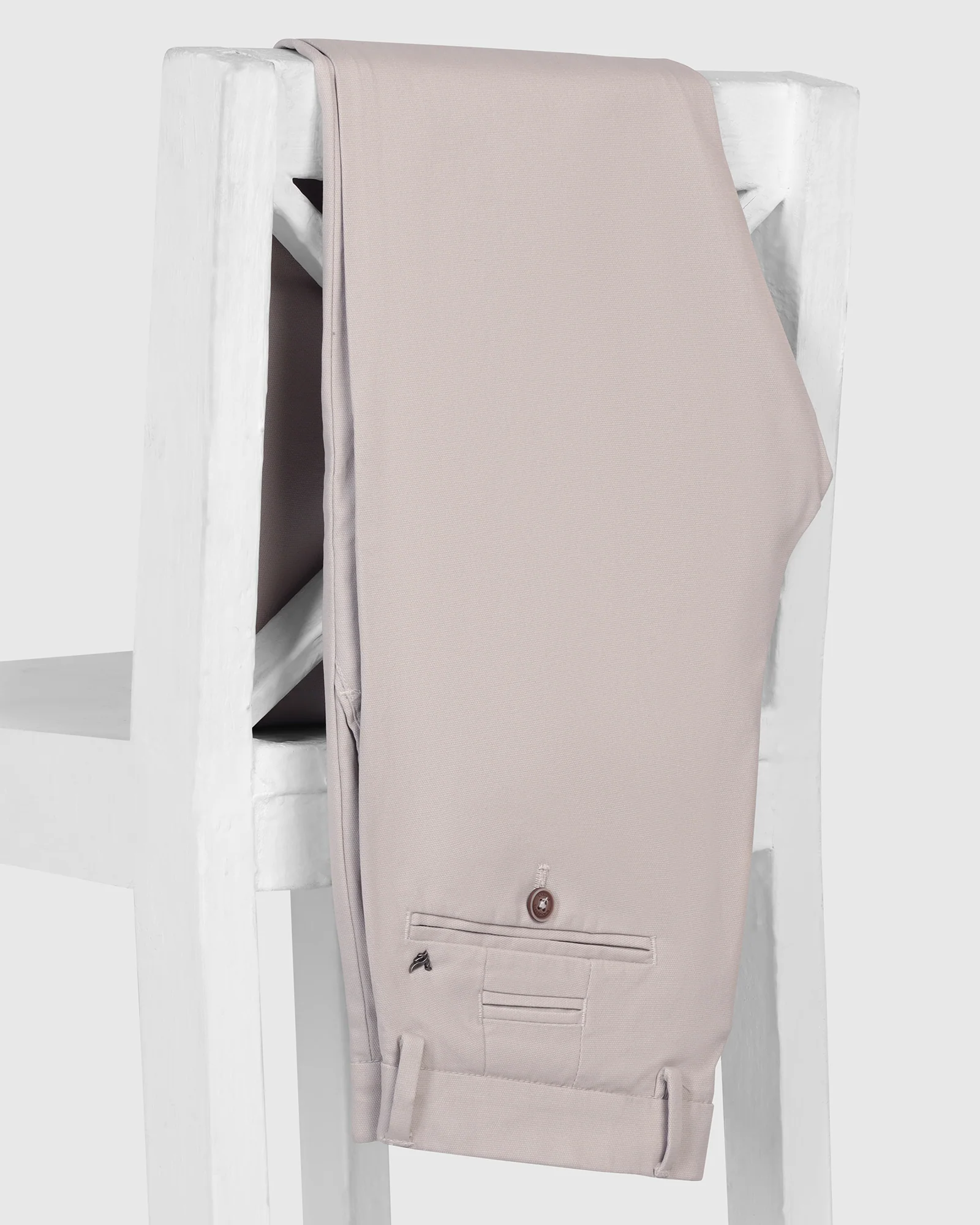Slim Fit B-91 Casual Beige Textured Khakis - Kary - Image 5