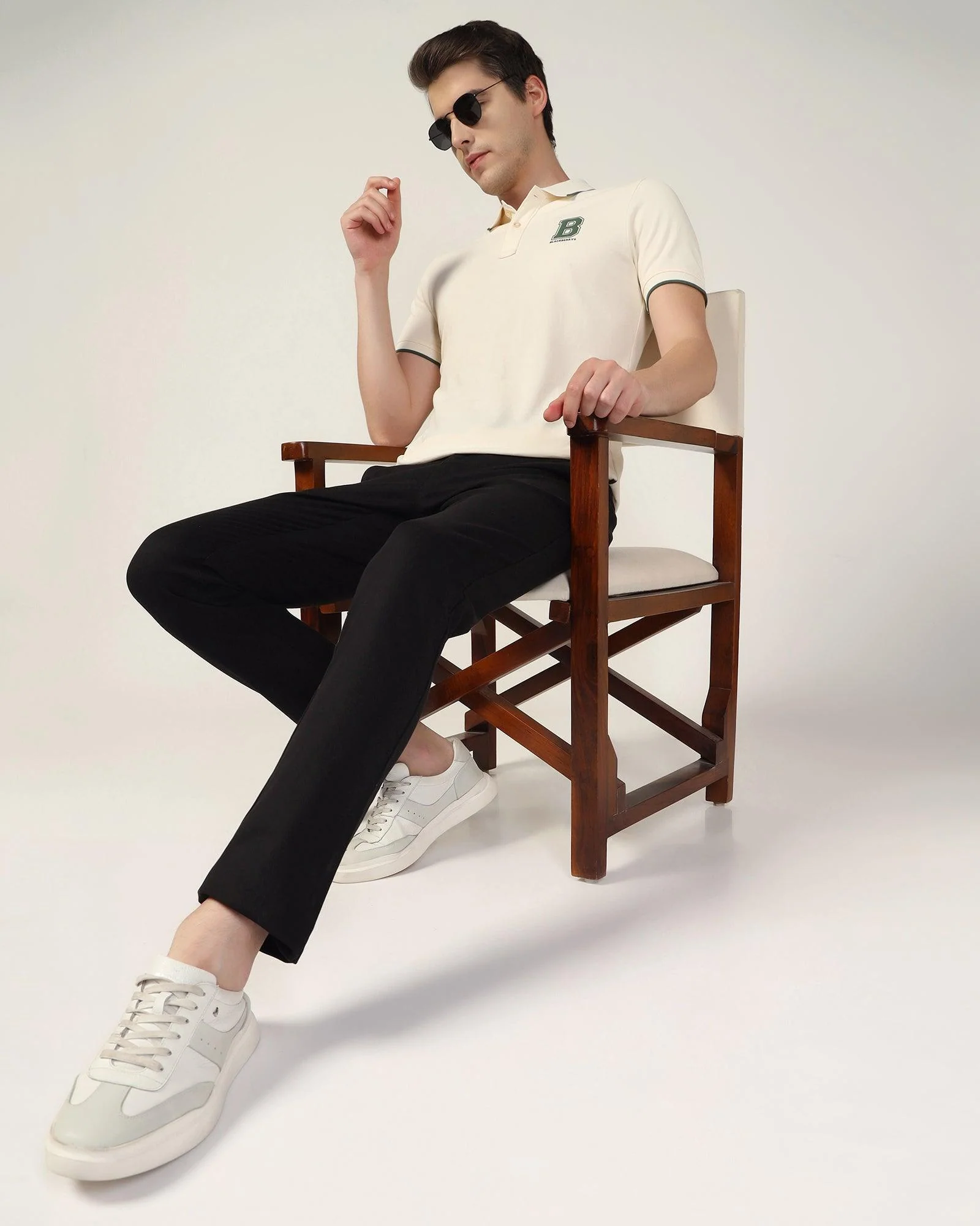 Slim Fit B-91 Casual Black Solid Khakis - Mint - Image 6