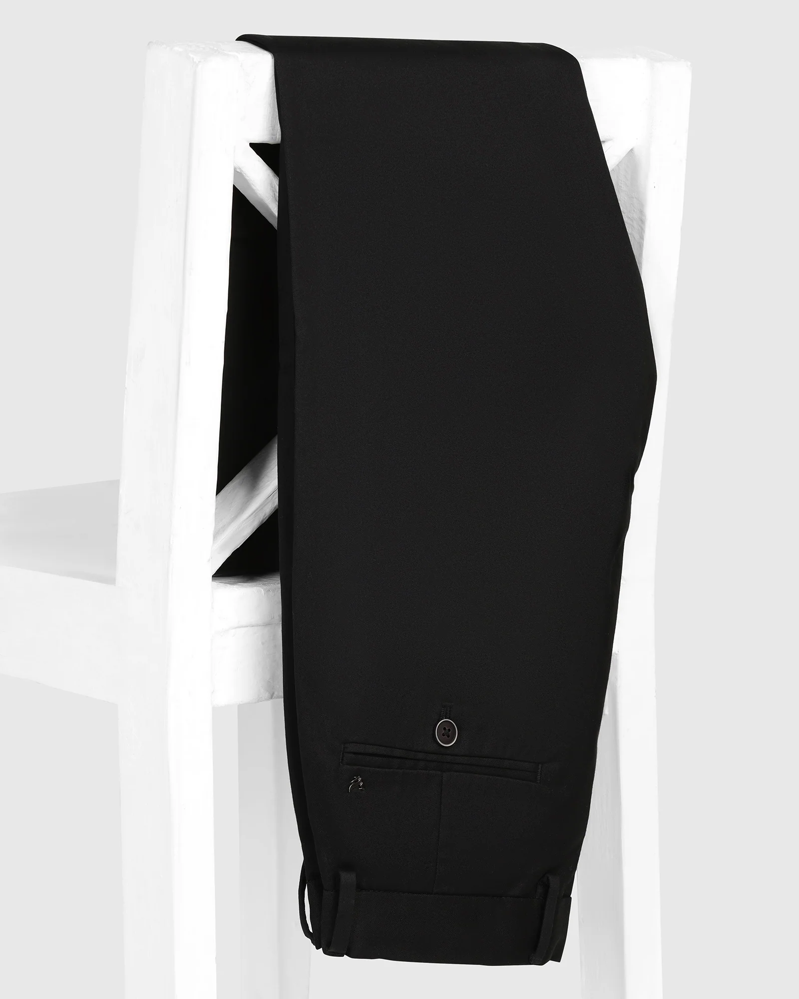Slim Fit B-91 Casual Black Solid Khakis - Martin - Image 5