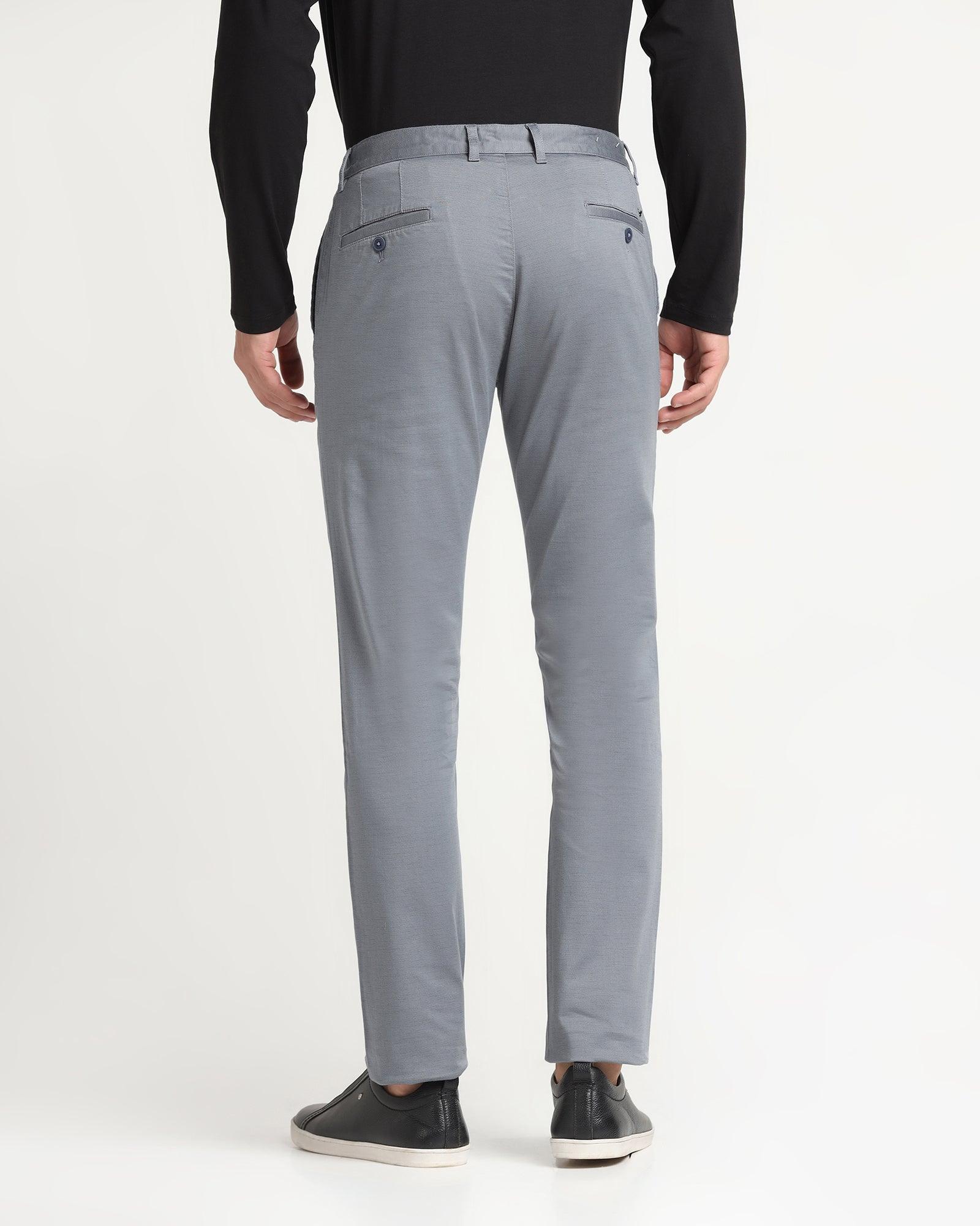 Slim Fit B-91 Casual Blue Printed Khakis - Reno - Image 2