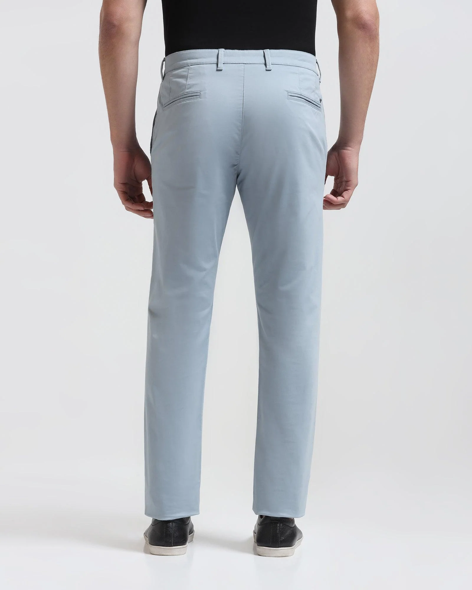 Slim Fit B-91 Casual Blue Solid Khakis - Cultron - Image 2