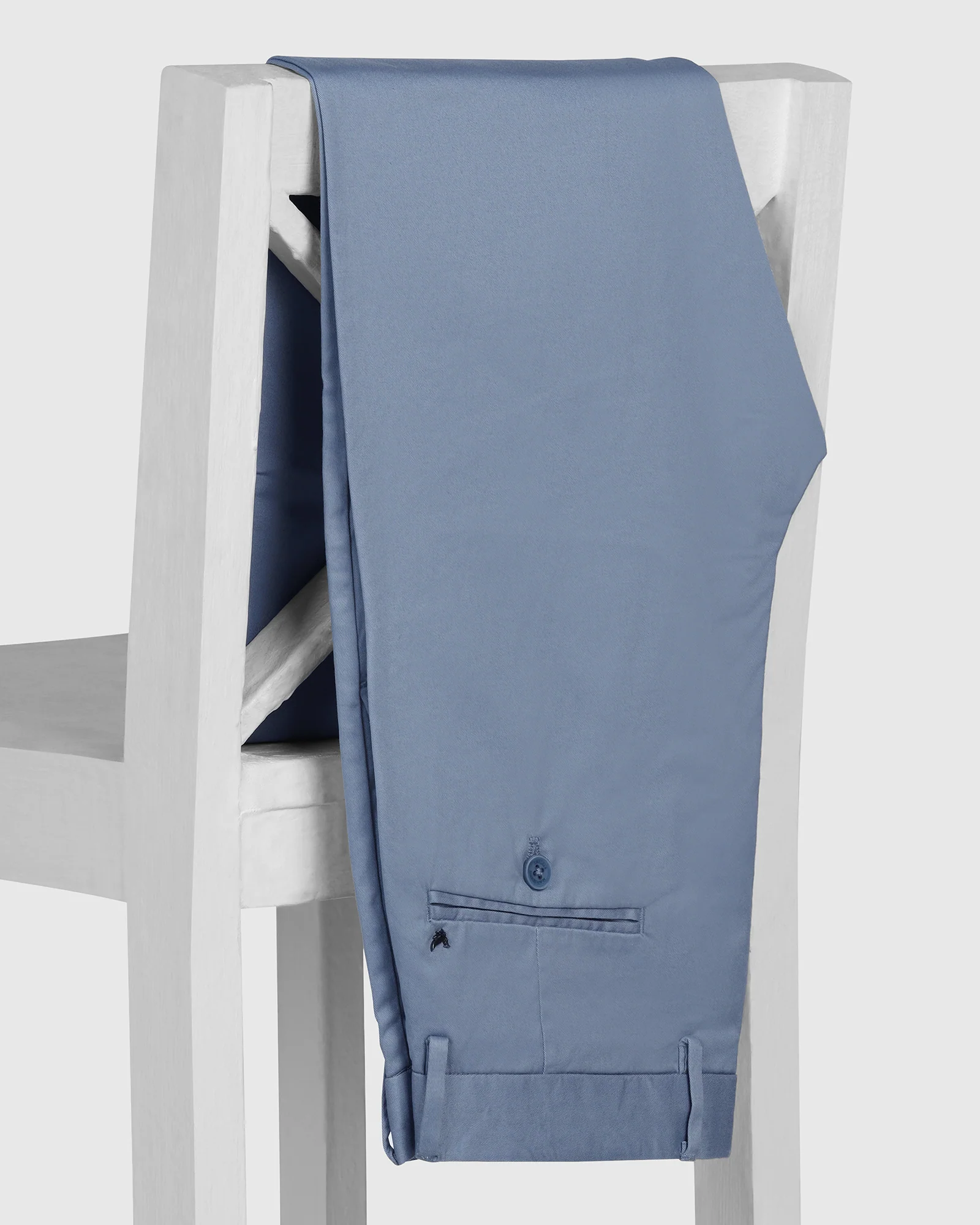 Slim Fit B-91 Casual Blue Solid Khakis - Martin - Image 5