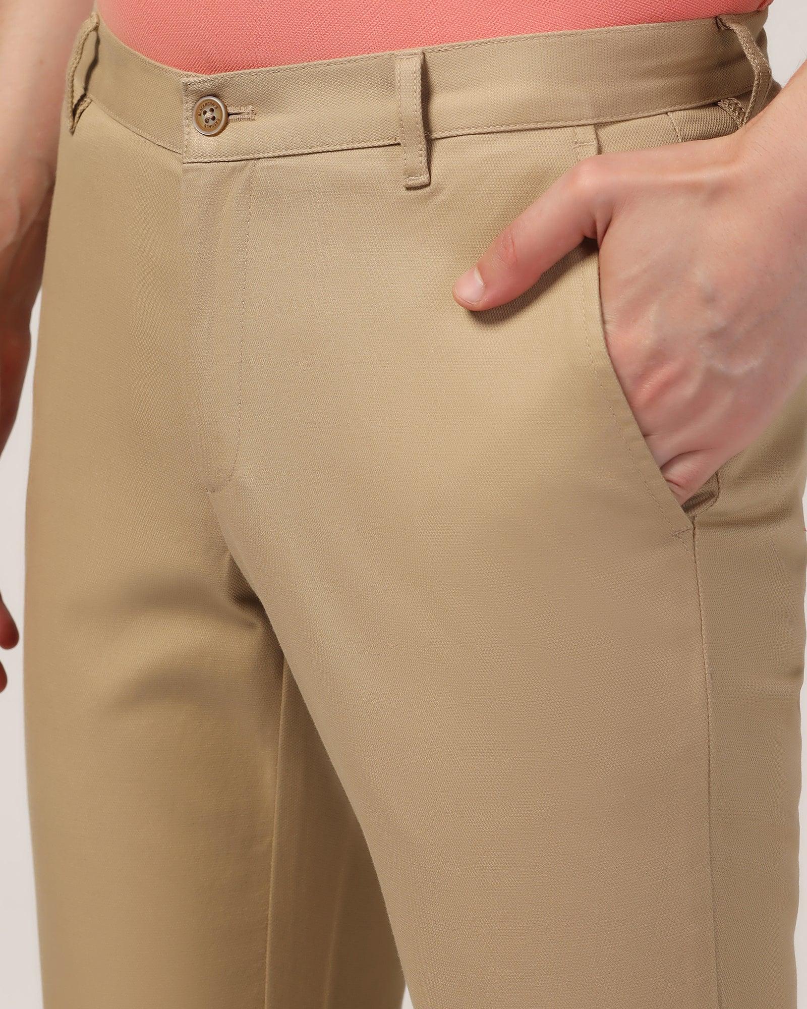 Slim Fit B-91 Casual Khaki Solid Khakis - Mint - Image 4