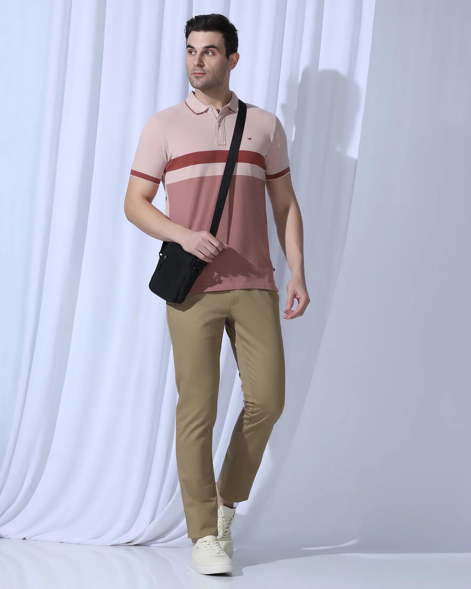 Slim Fit B-91 Casual Khaki Solid Khakis - Martin - Image 7