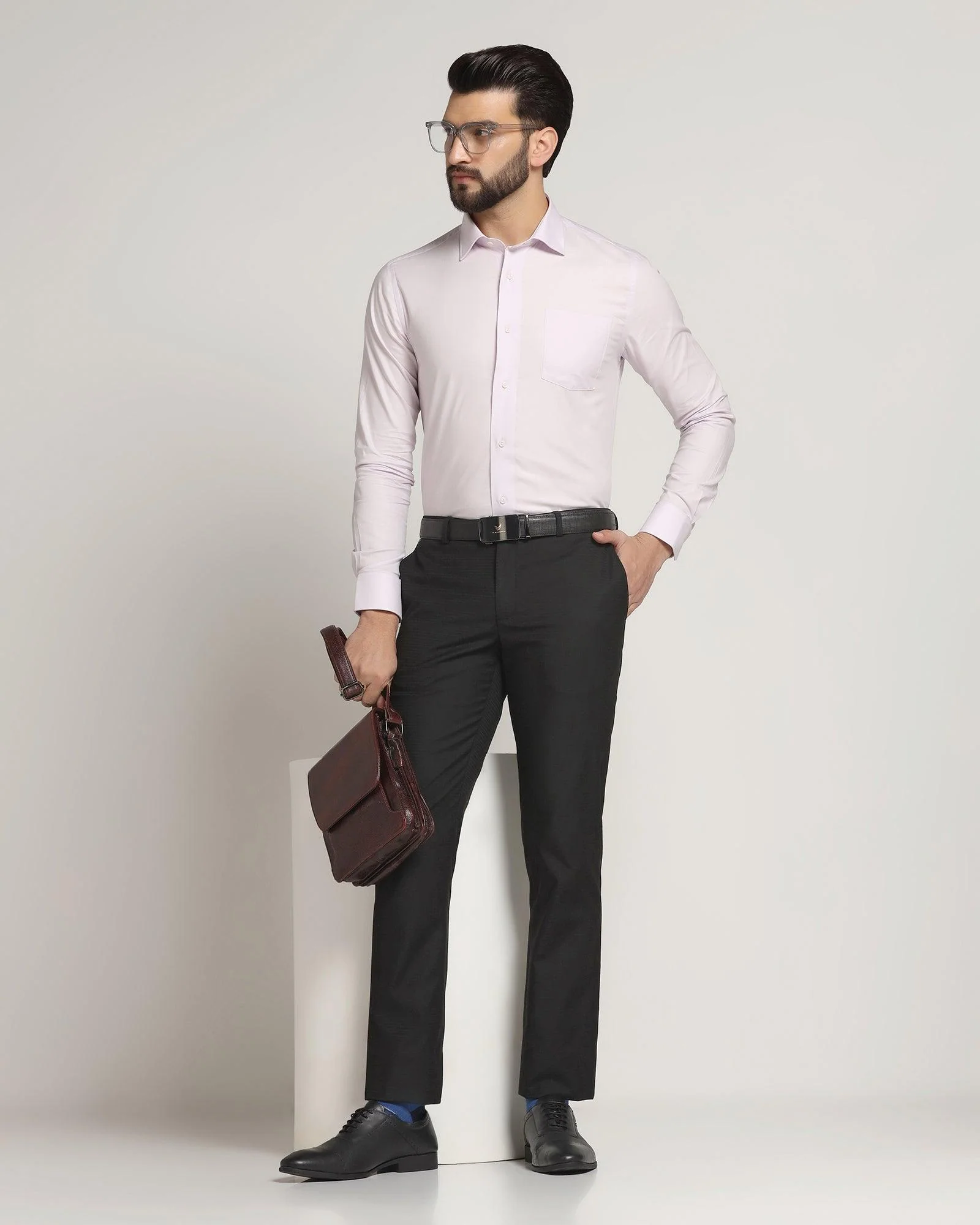 Slim Fit B-91 Formal Black Stripe Trouser - Tufit - Image 6