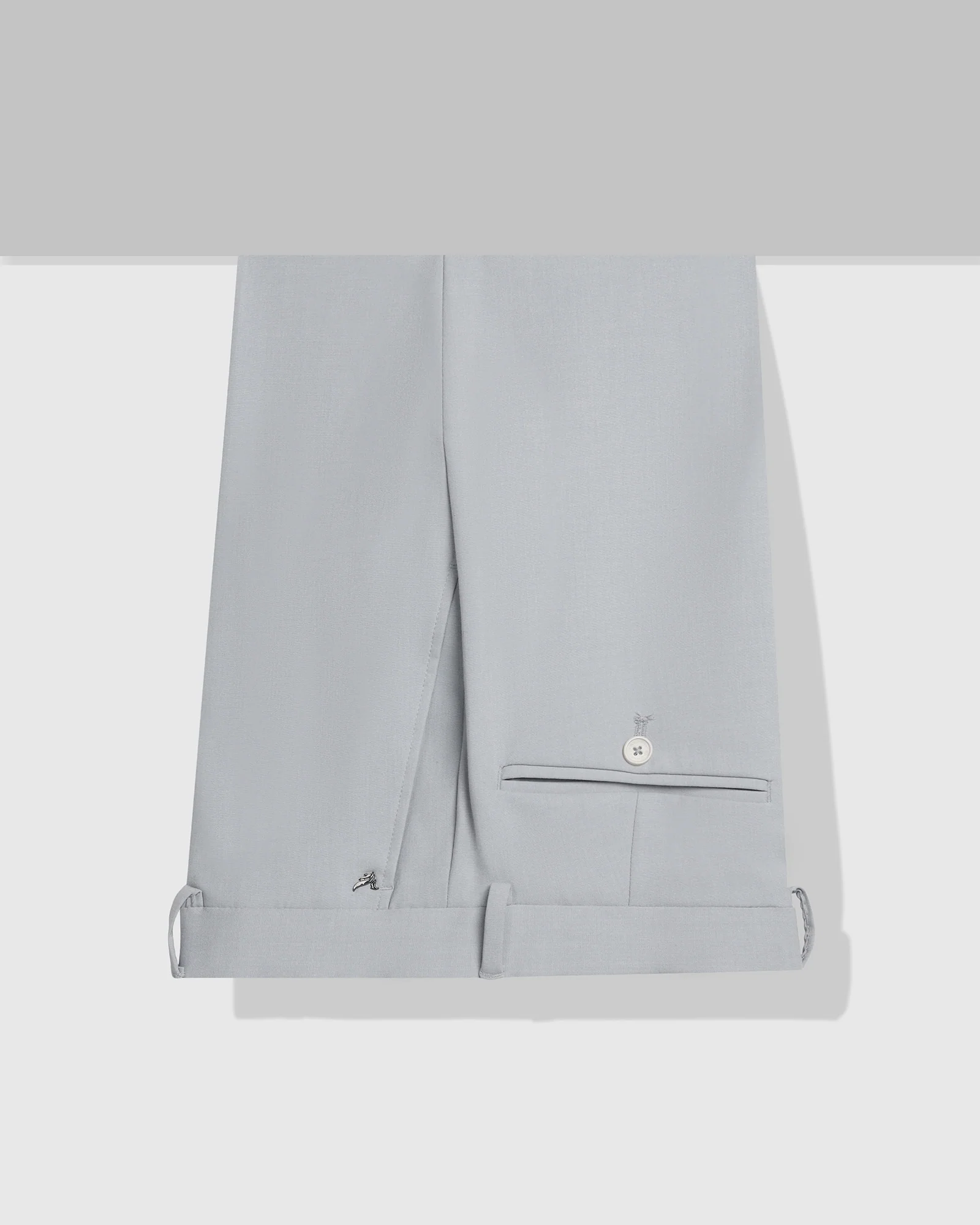 Slim Fit B-91 Formal Light Blue Solid Trouser - Jonny - Image 5