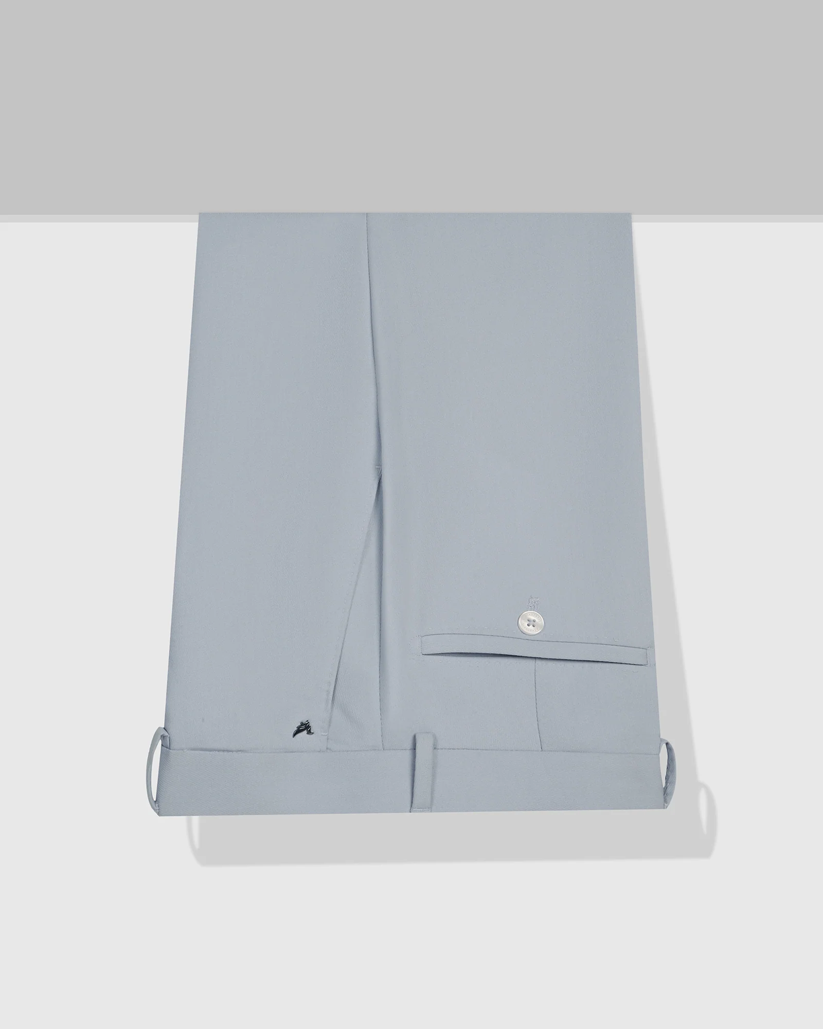Slim Fit B-91 Formal Light Blue Solid Trouser - Kenneth - Image 5