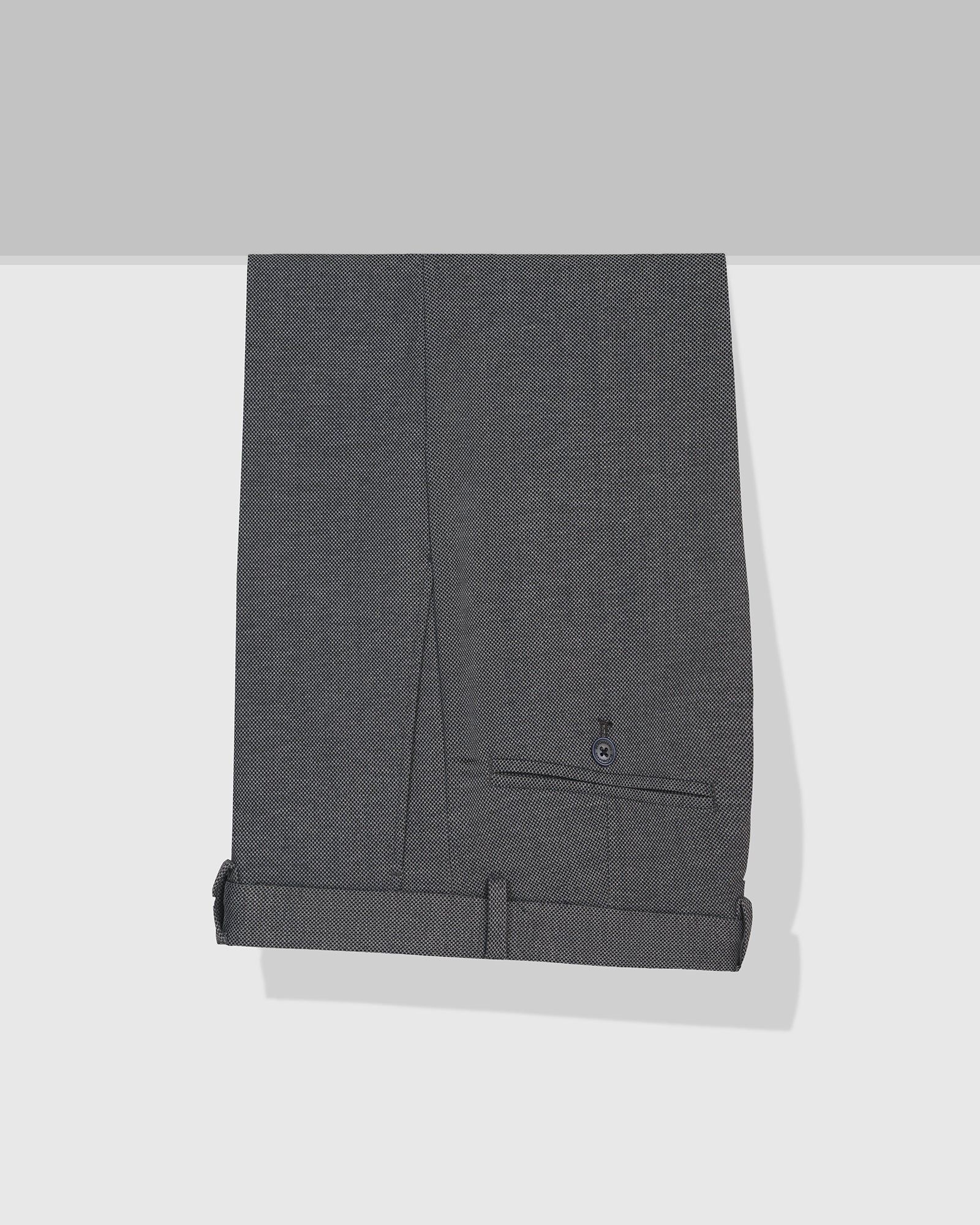 Slim Fit B-91 Formal Navy Printed Trouser - Enzo - Image 5