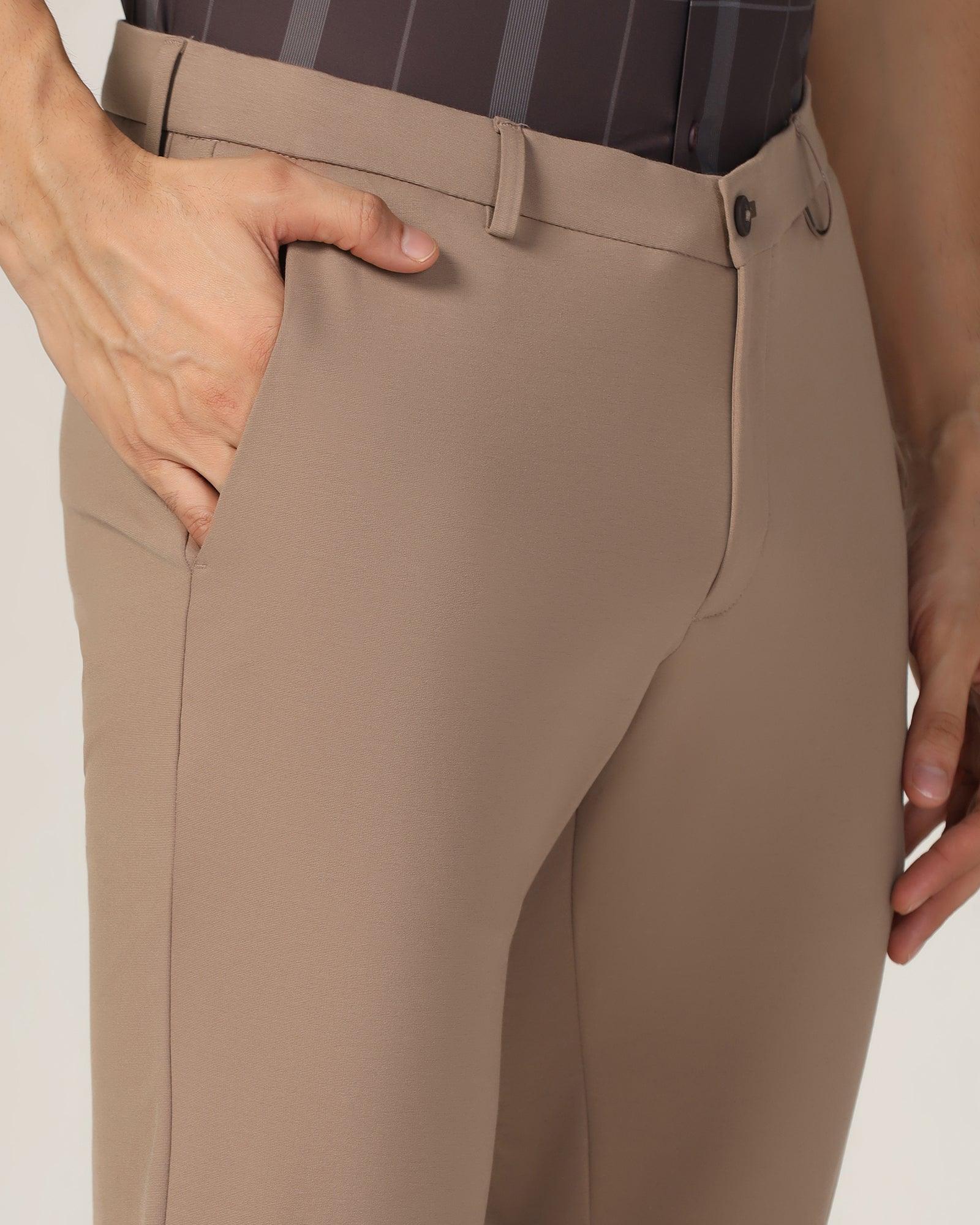 TechPro Slim Fit B-91 Casual Mouse Solid Khakis - Ziea - Image 4