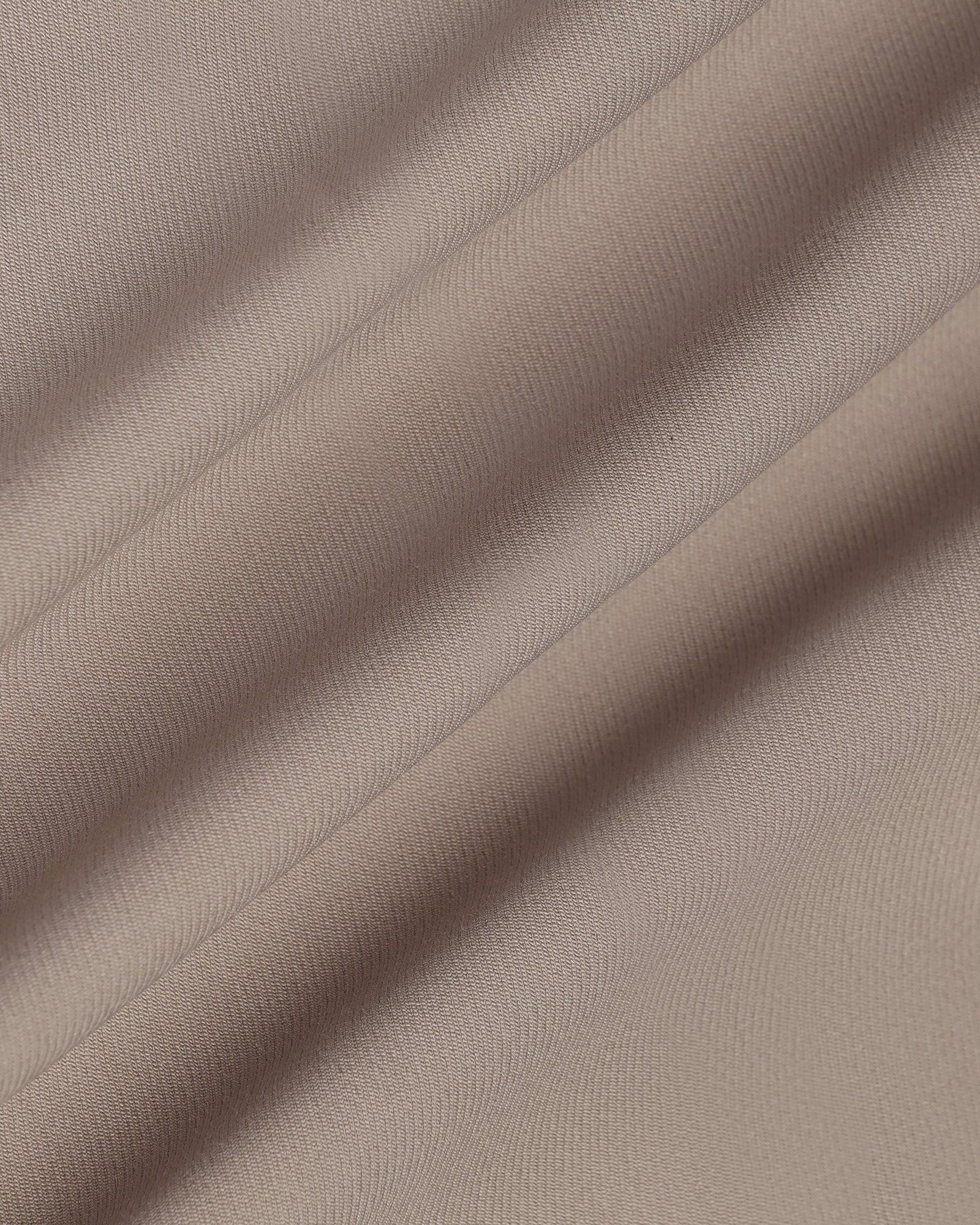Slim Fit B-91 Formal Beige Solid Trouser - Hayabusa - Image 6