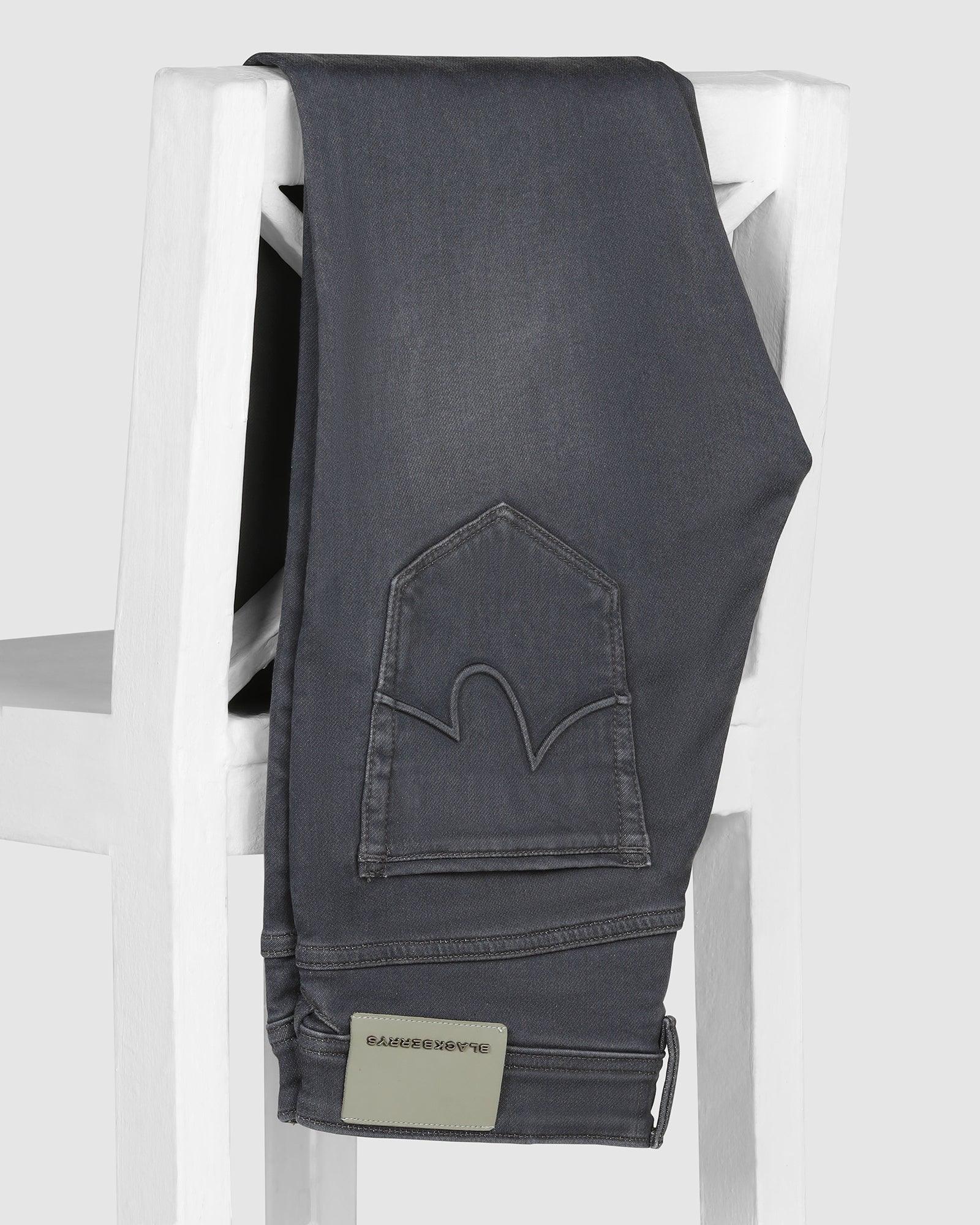 Slim Yonk Fit Grey Textured Jeans - Pat - Image 5