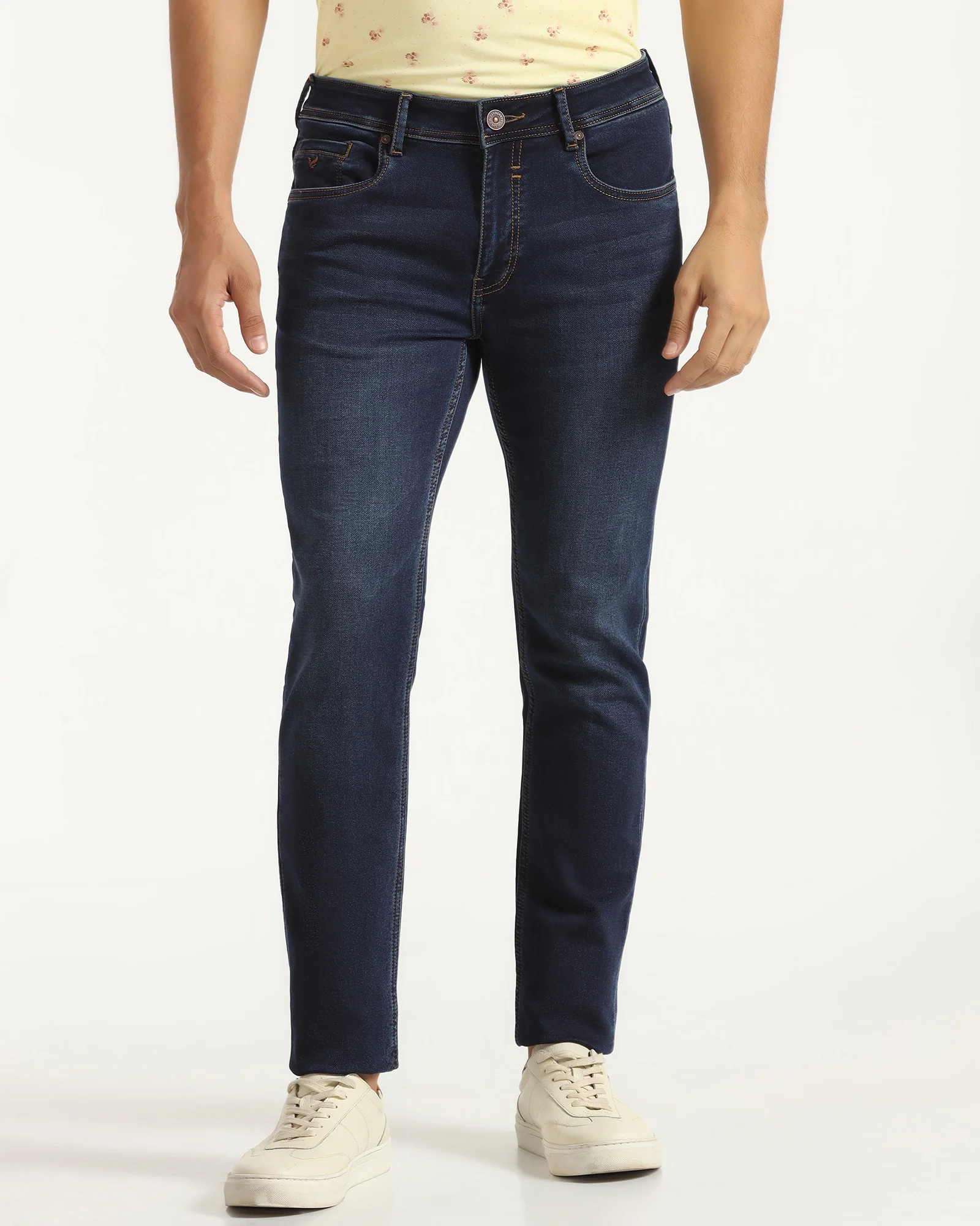 Slim Yonk Fit Indigo Textured Jeans - Hank - Image 3