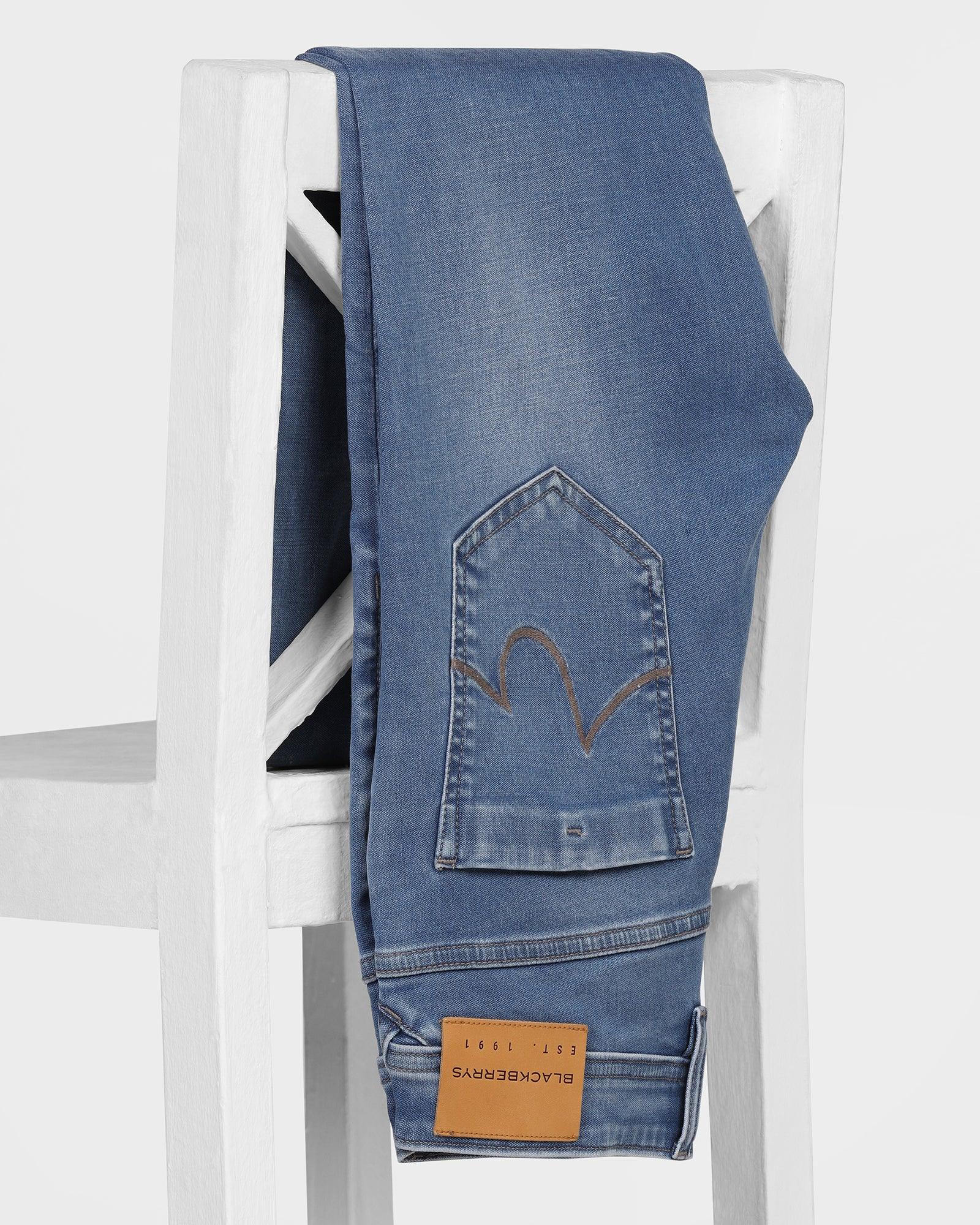 Slim Yonk Fit Indigo Textured Jeans - Kai - Image 5