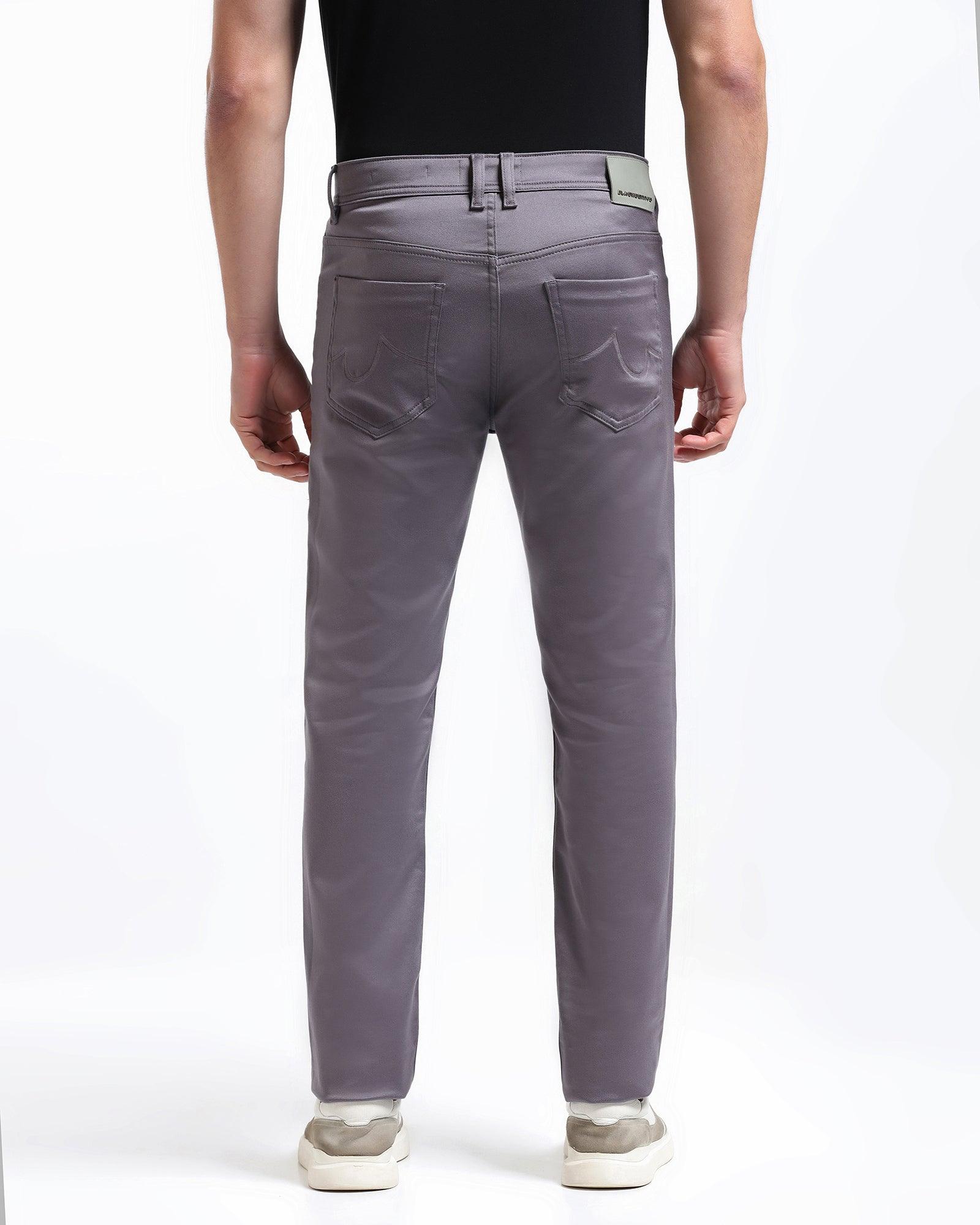 Slim Yonk Fit Light Grey Textured Jeans - Abto - Image 2