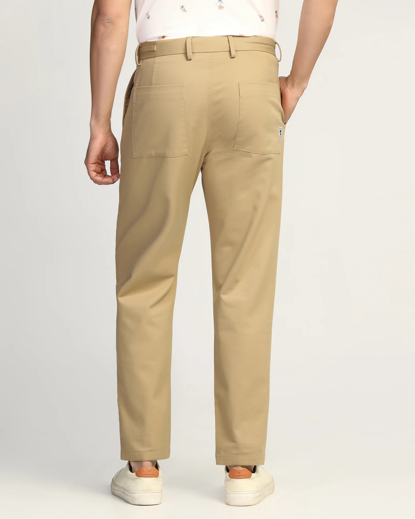 Sneaker Fit Casual Khaki Solid Khakis - Hudson - Image 2
