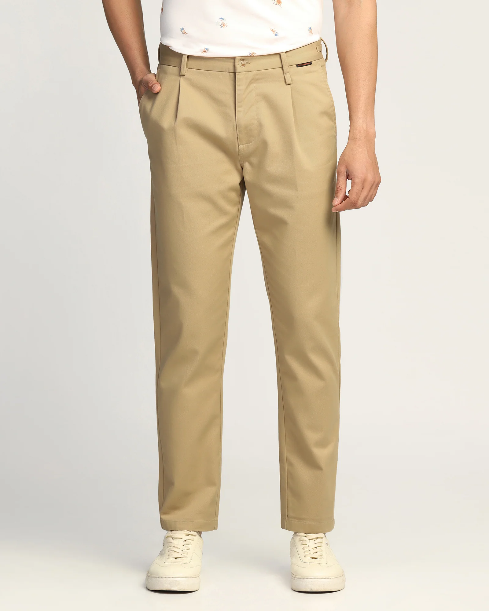 Sneaker Fit Casual Khaki Solid Khakis - Hudson - Image 3
