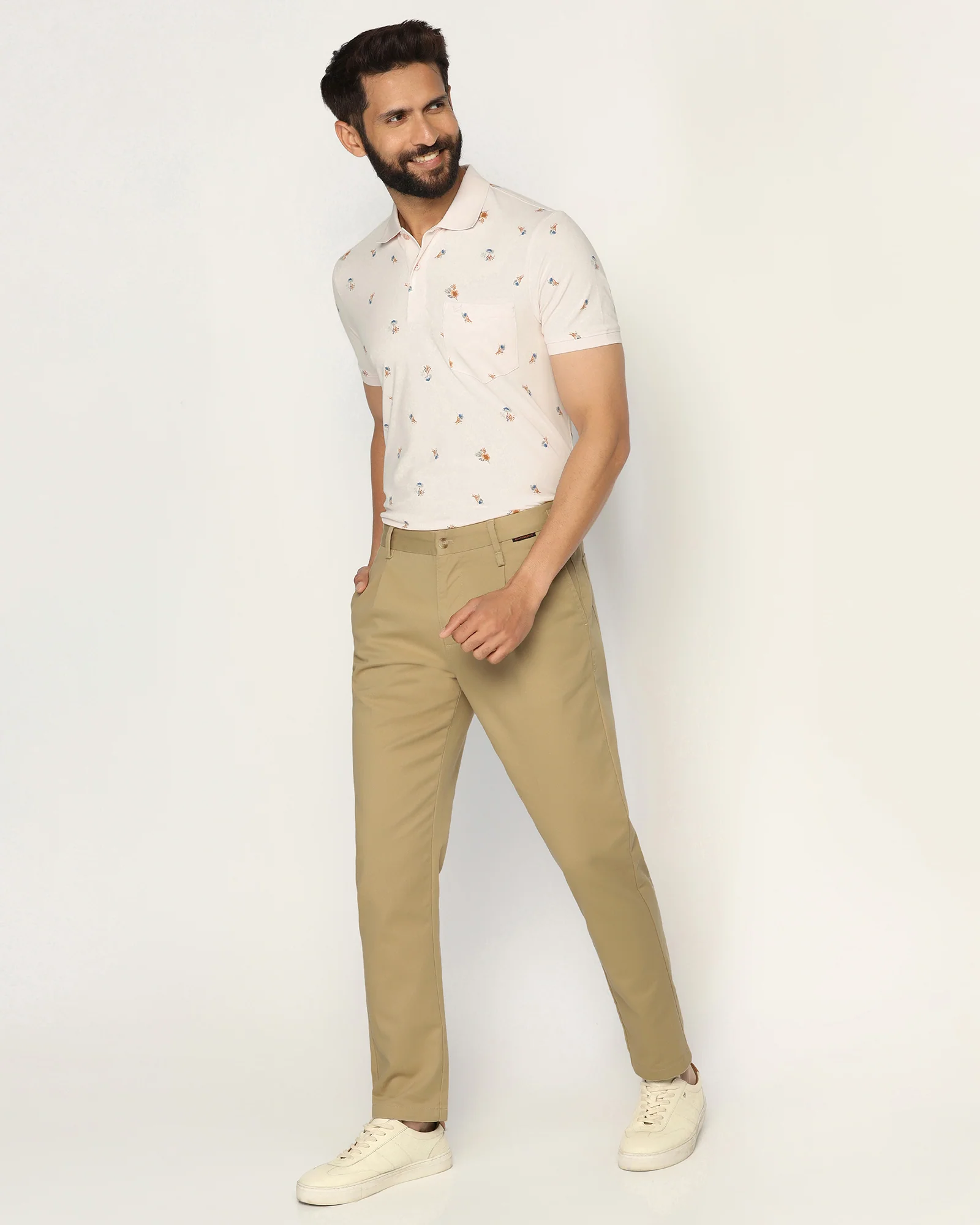 Sneaker Fit Casual Khaki Solid Khakis - Hudson - Image 7