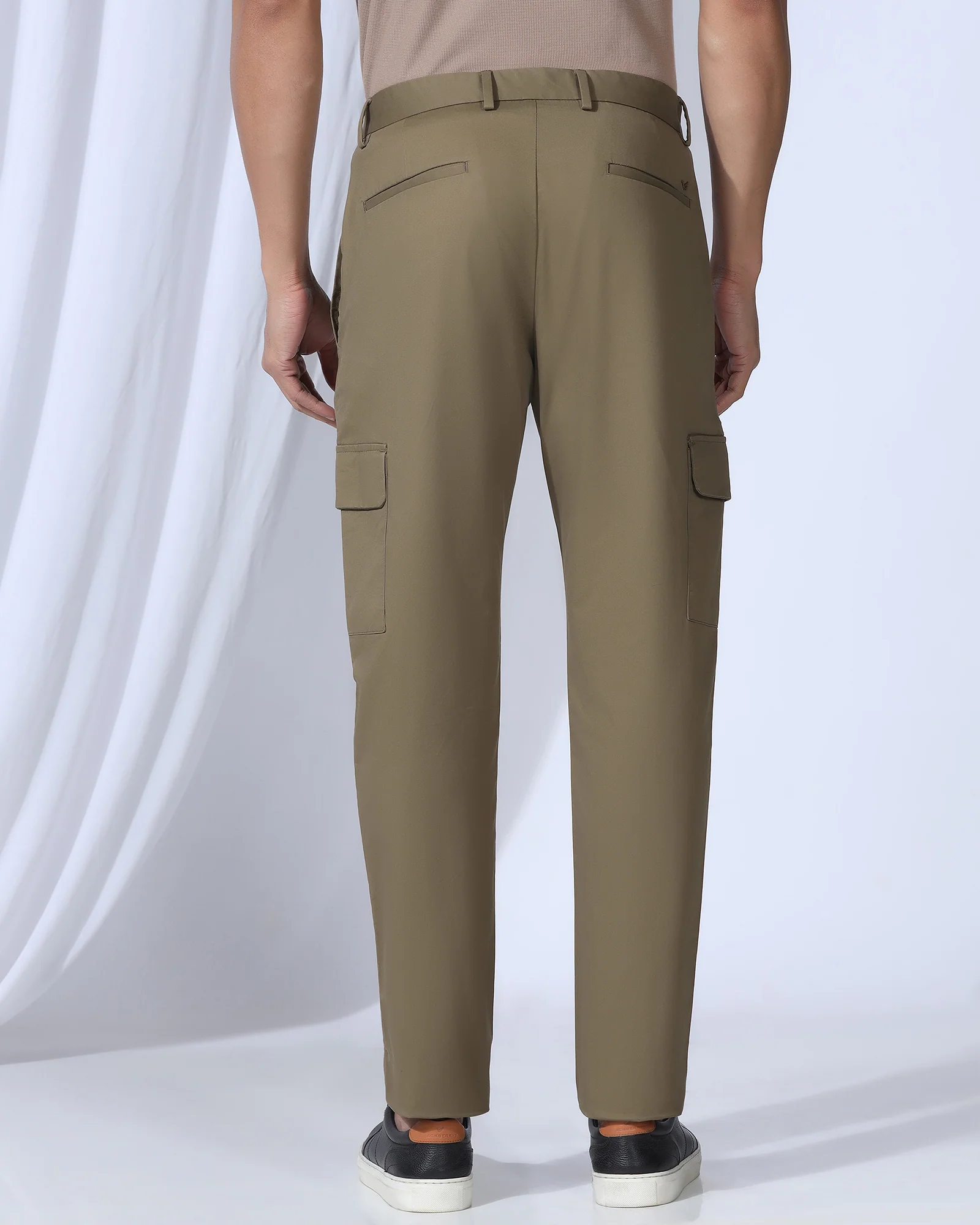 Sneaker Fit Casual Khaki Solid Khakis - Lite - Image 2