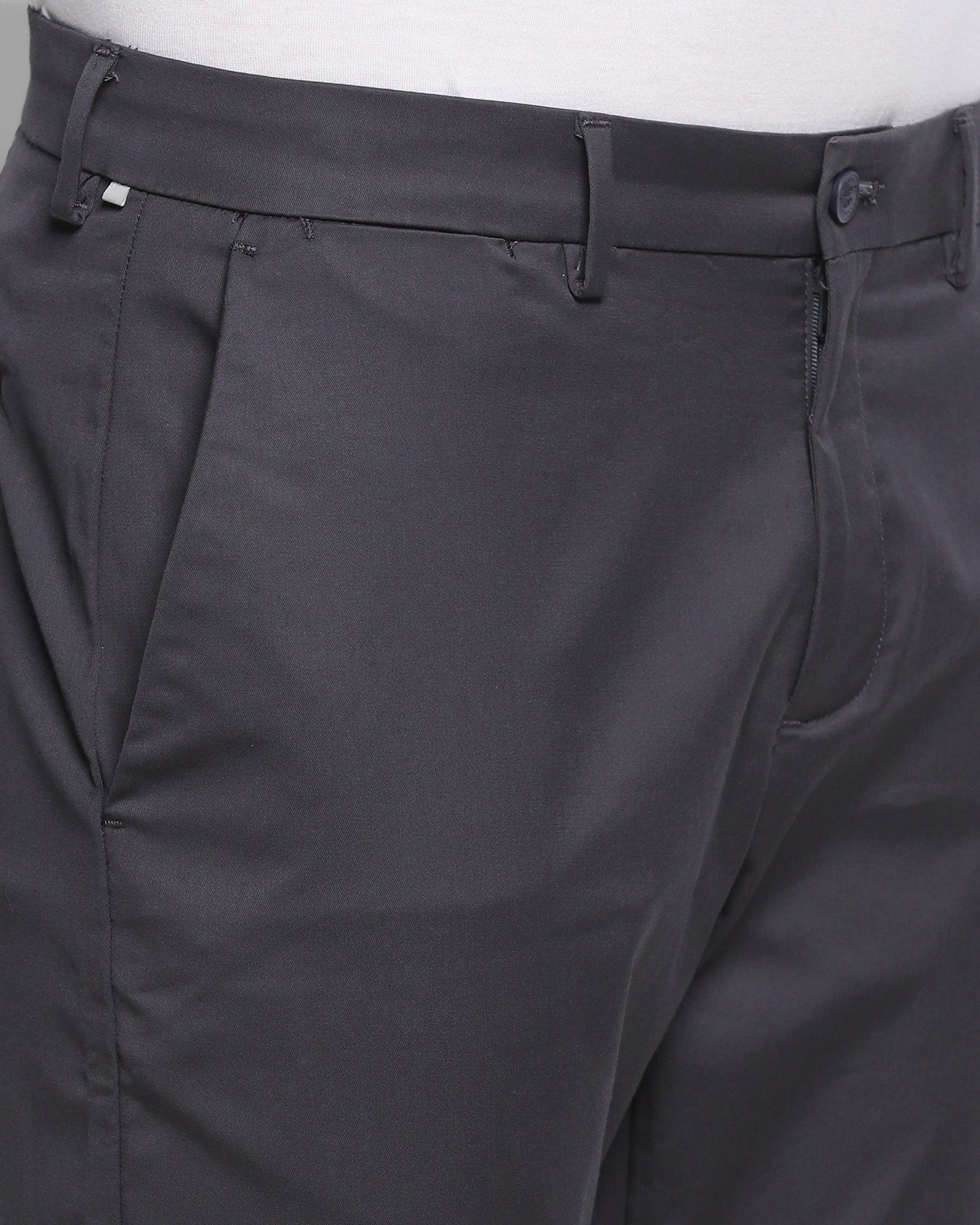 TechPro Slim Comfort B-95 Casual Dark Grey Solid Khakis - Nord - Image 4