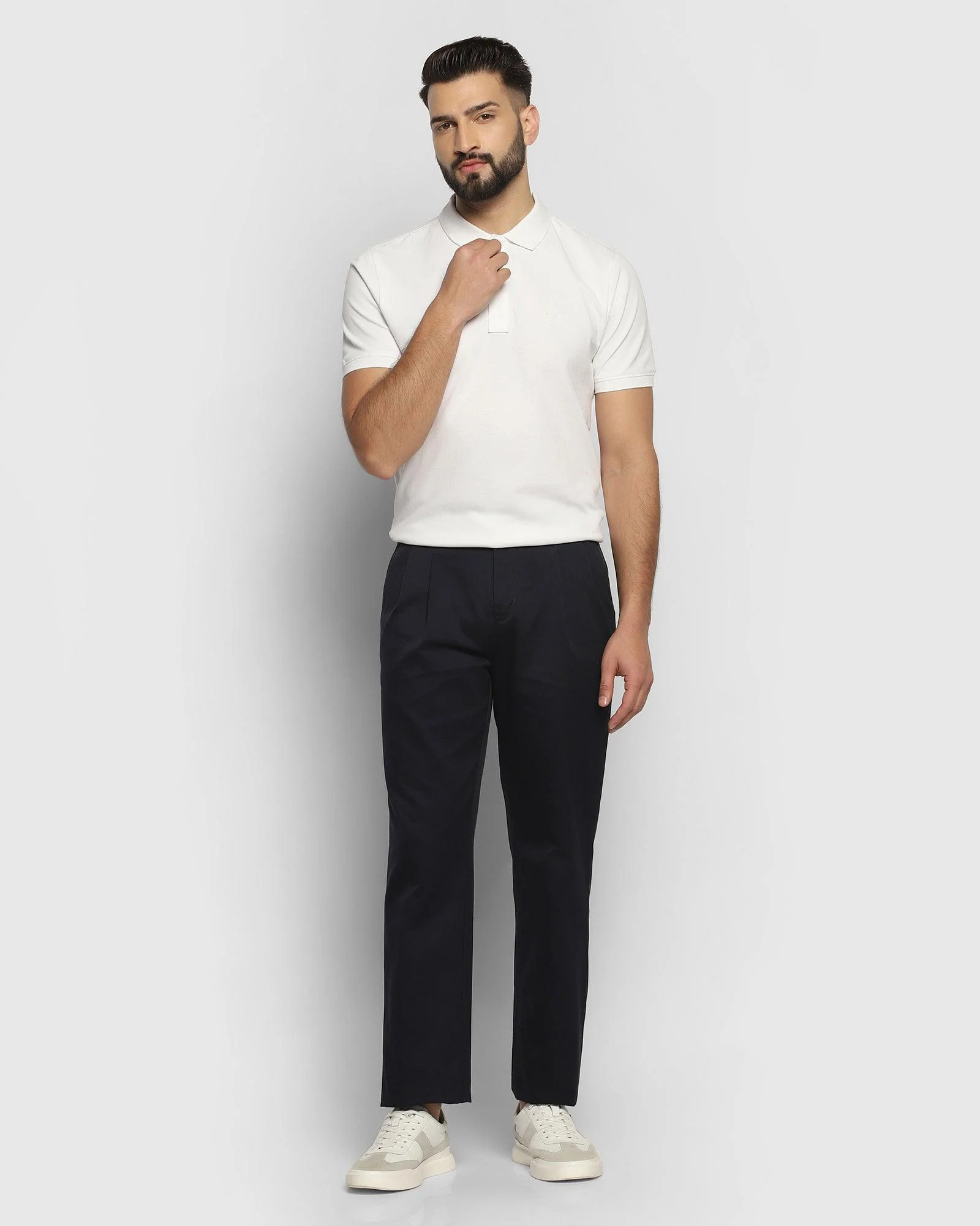 Straight Comfort B-88P Casual Deep Navy Solid Khakis - Knight Rider