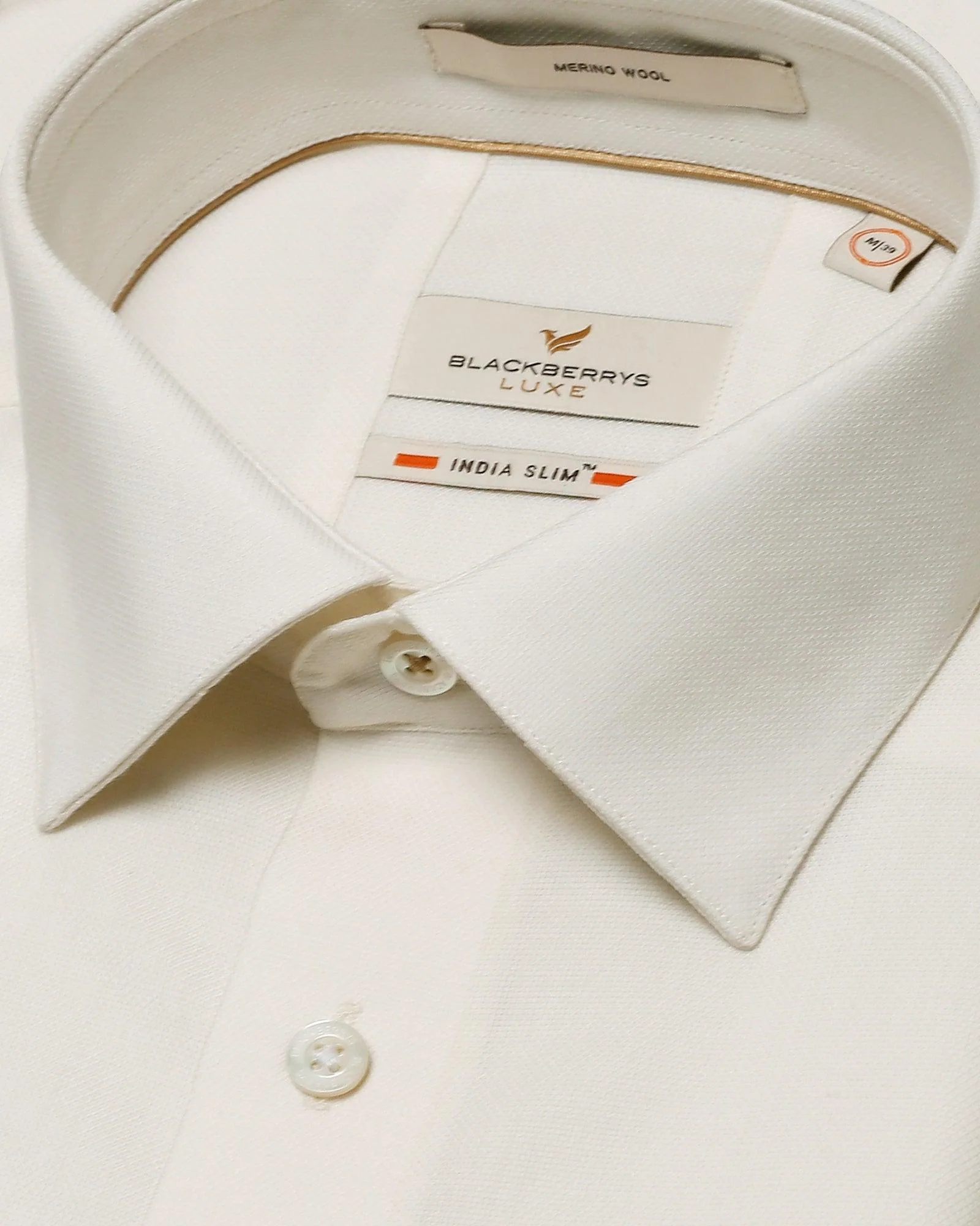 Luxe Formal Cream Solid Shirt - York - Image 6