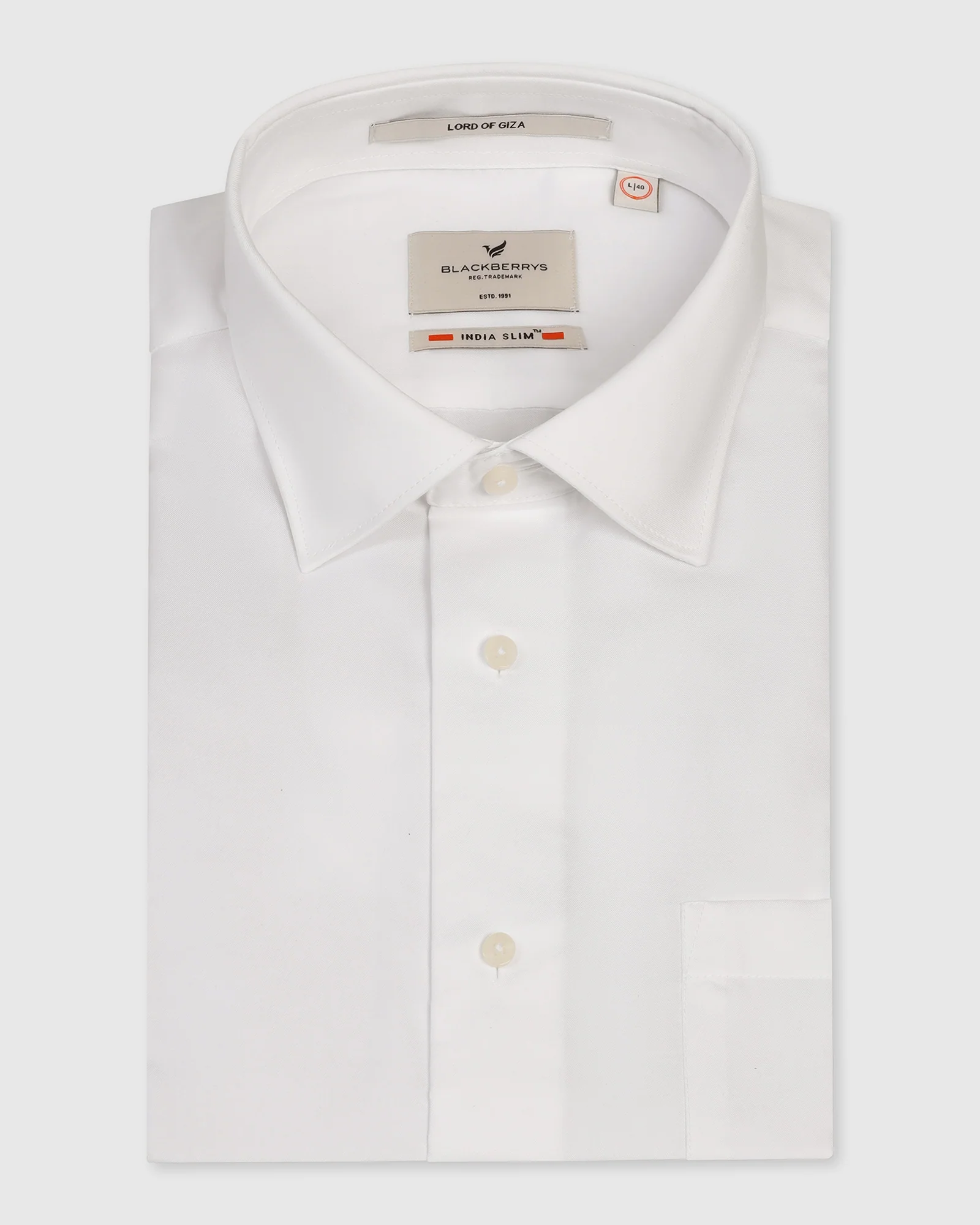 Formal White Solid Shirt - Dawn - Image 5