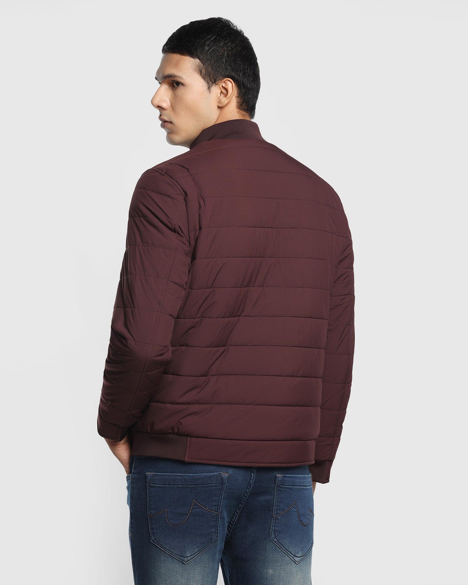 Reversible Wine Solid Zipper Jacket - Vietro - Image 2