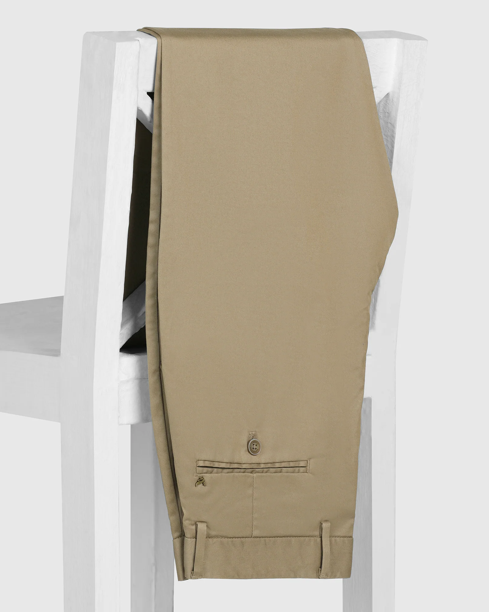 Straight B-90 Casual Khaki Solid Khakis - Martin - Image 5