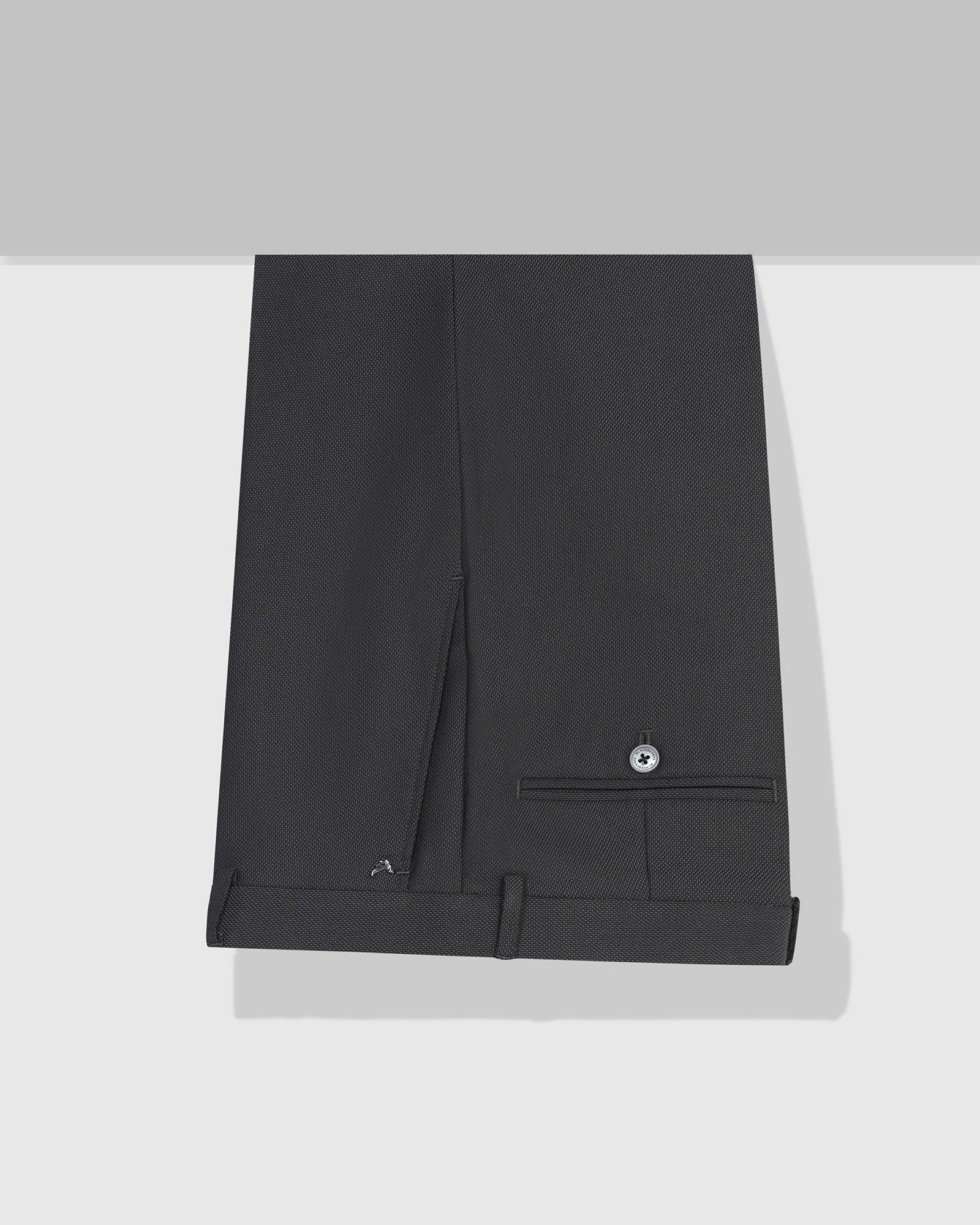 Straight B-90 Formal Black Textured Trouser - Luna - Image 5