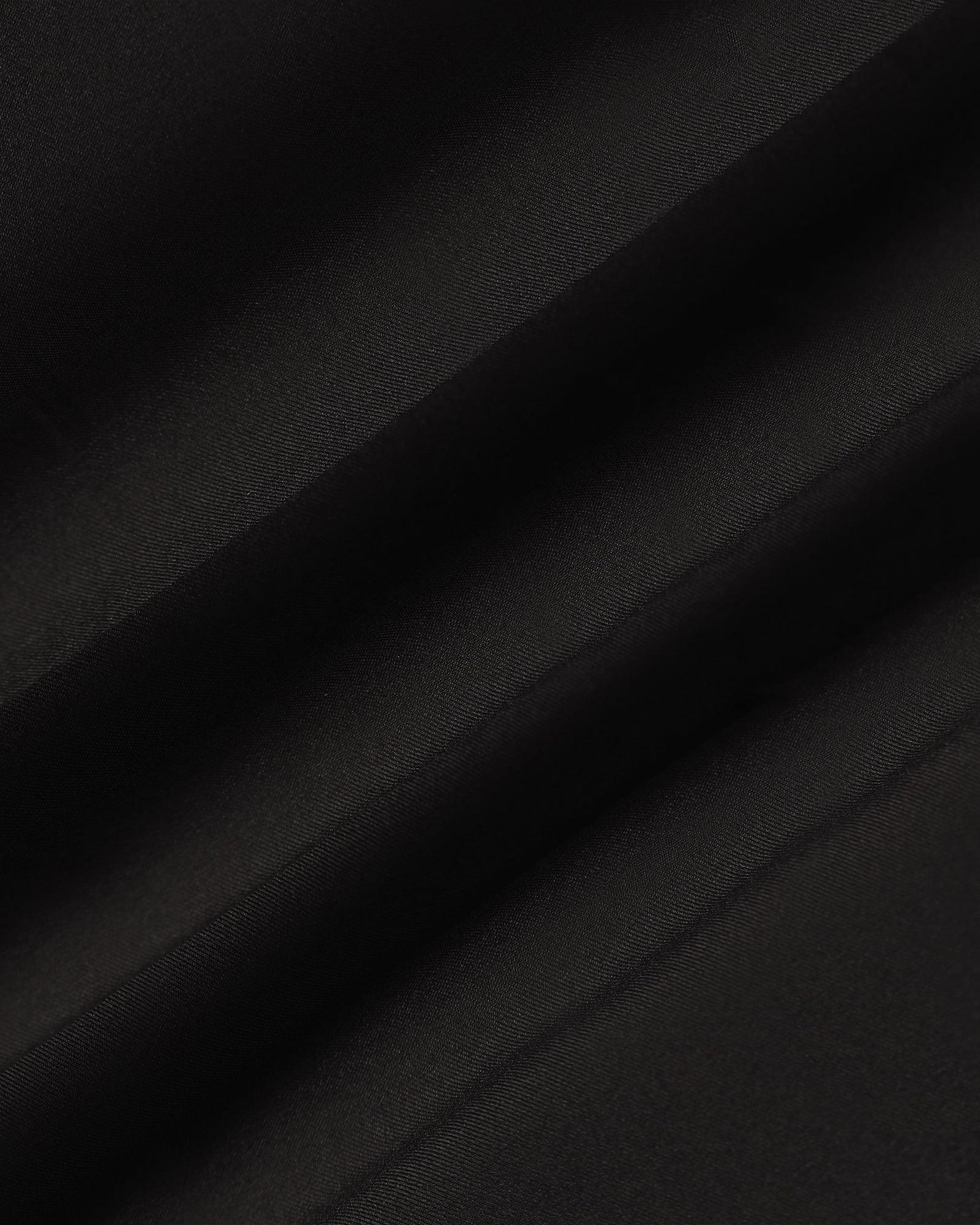 Straight B-90 Formal Black Solid Trouser - Black - Image 6