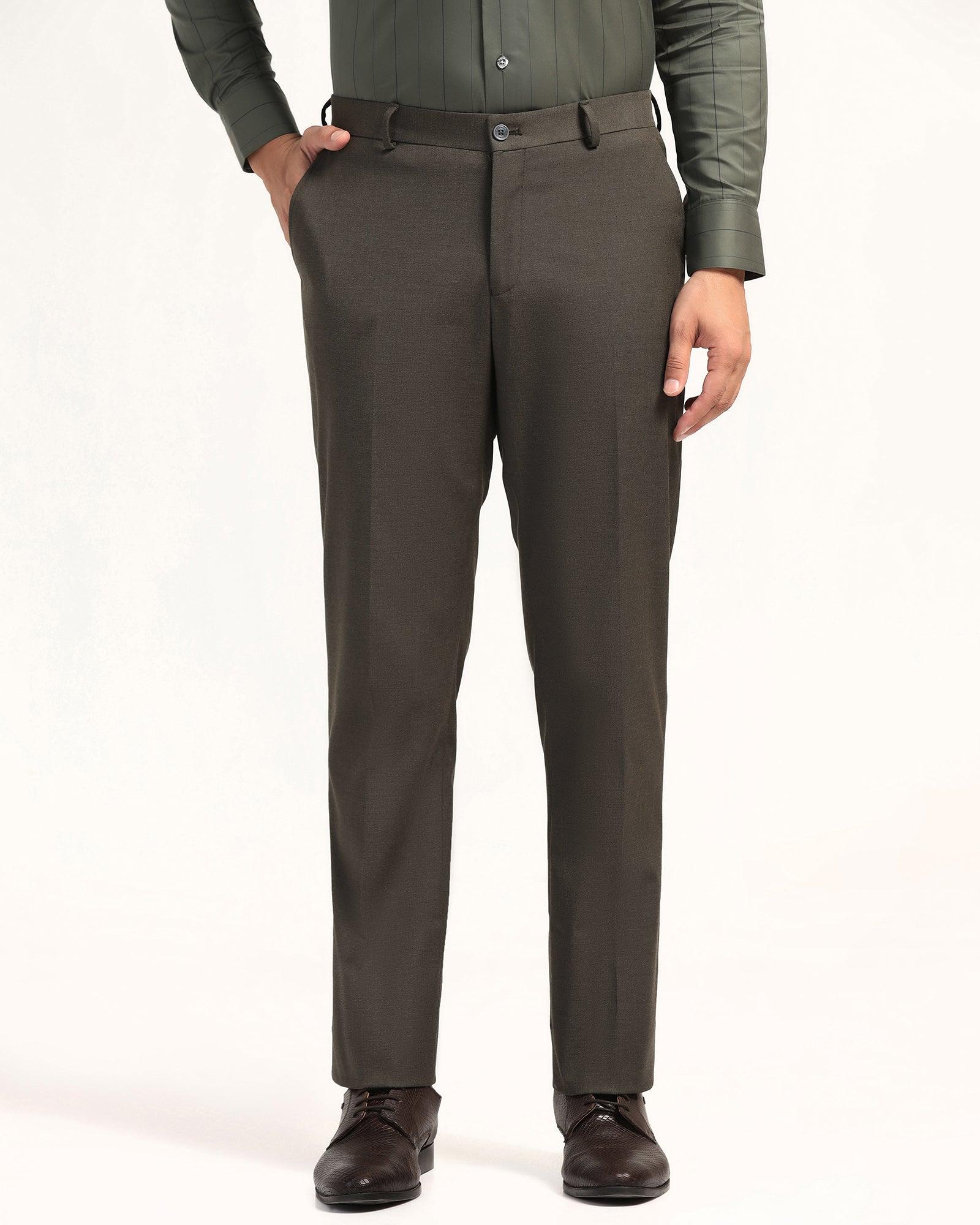 Straight B-90 Formal Charcoal Solid Trouser - Hurricane - Image 3