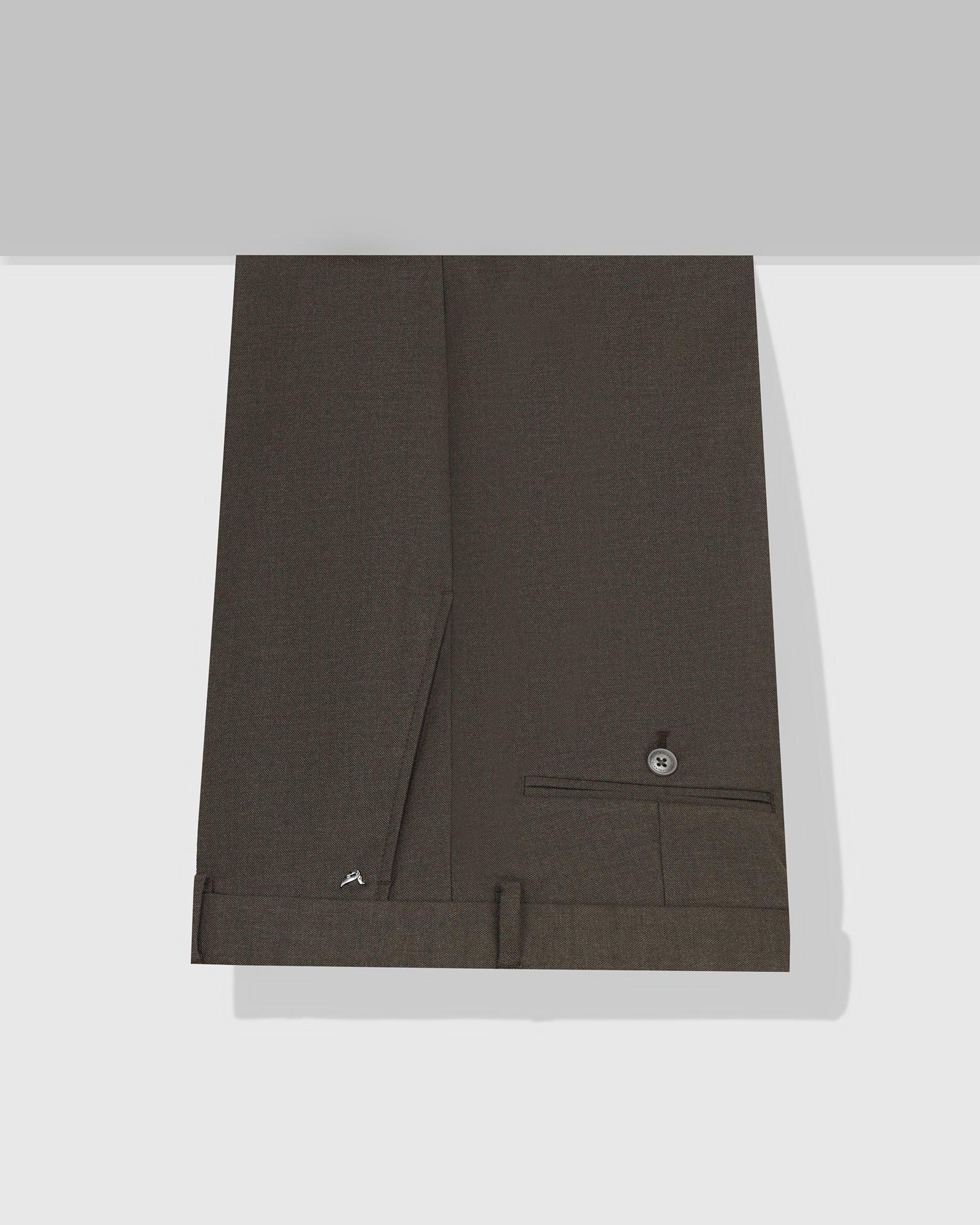 Straight B-90 Formal Charcoal Solid Trouser - Hurricane - Image 5