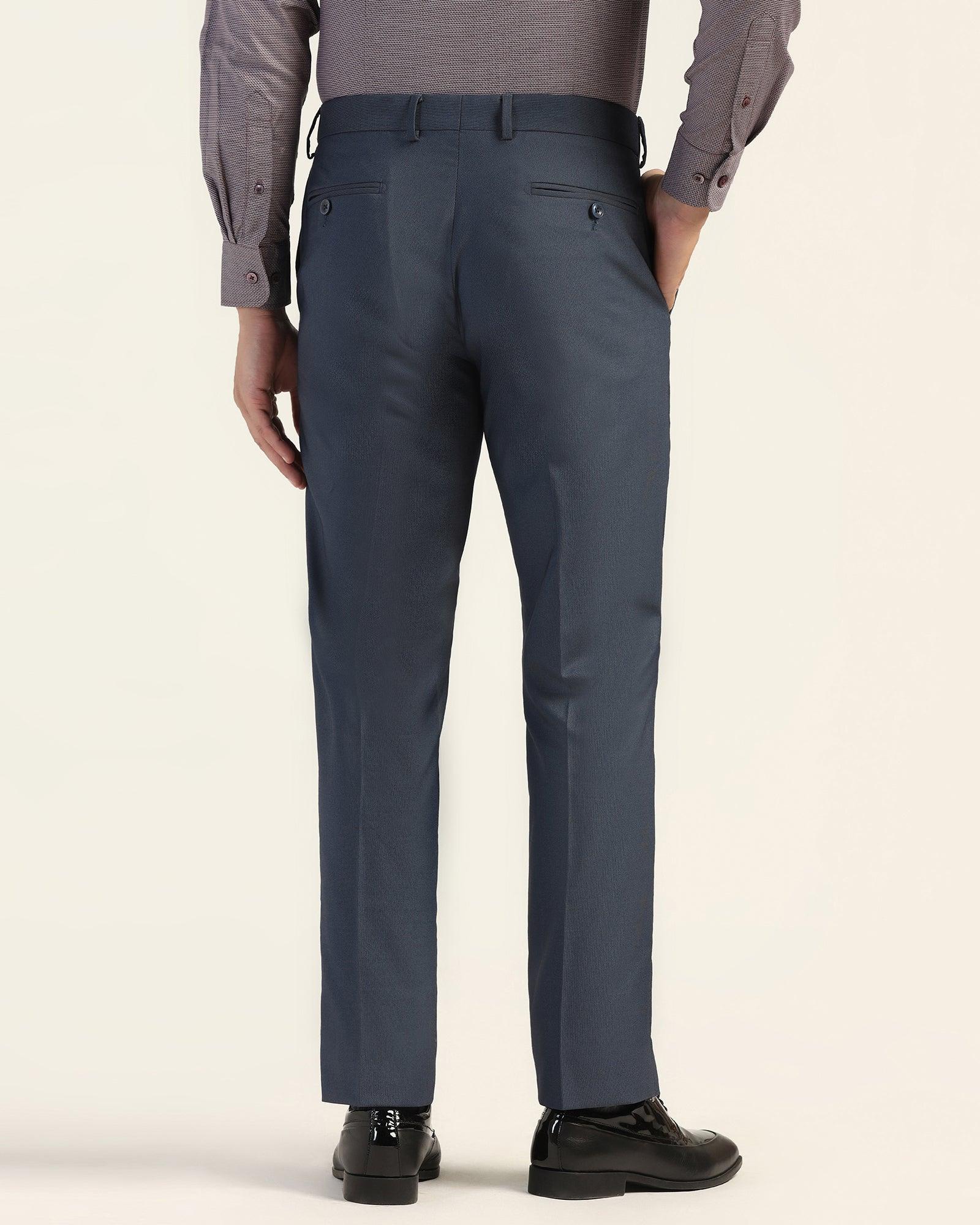 Straight B-90 Formal Navy Textured Trouser - Mazda - Image 2
