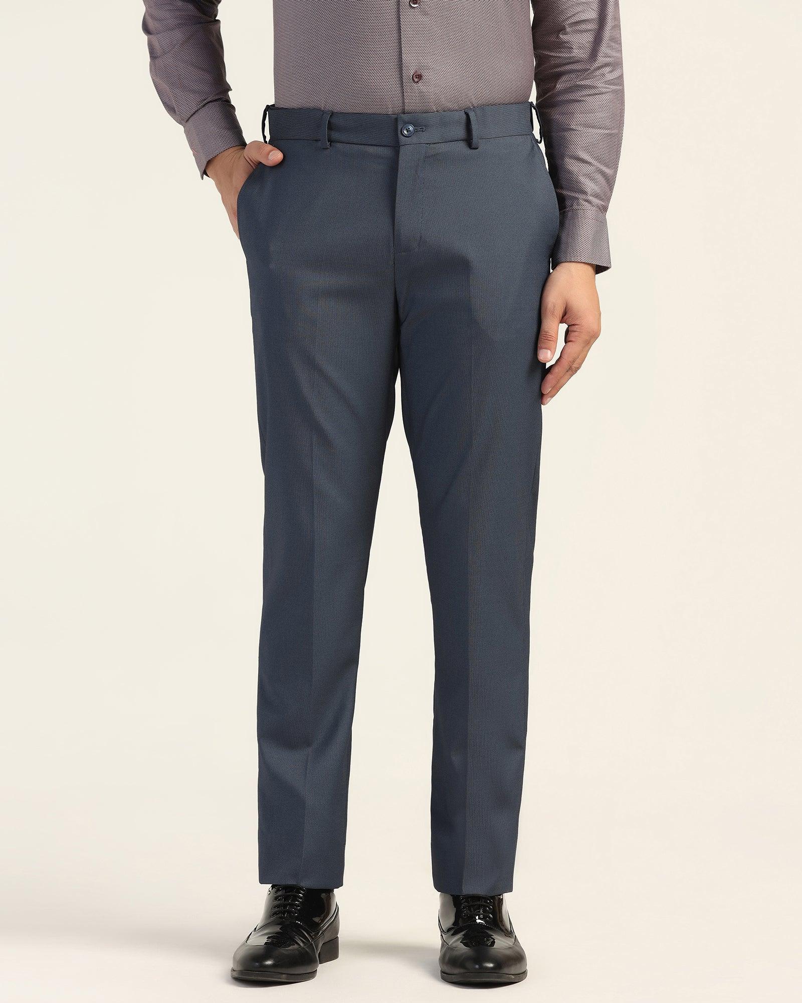 Straight B-90 Formal Navy Textured Trouser - Mazda - Image 3