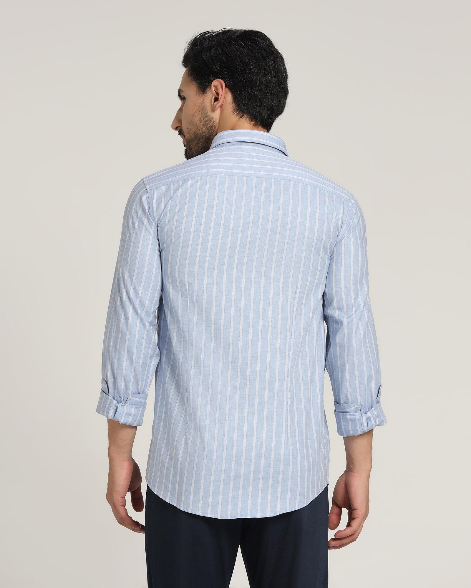 Casual Blue Striped Shirt - Erin - Image 2