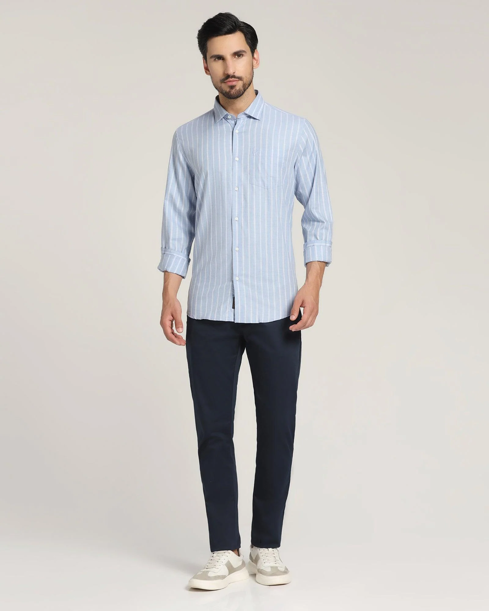 Casual Blue Striped Shirt - Erin - Image 3