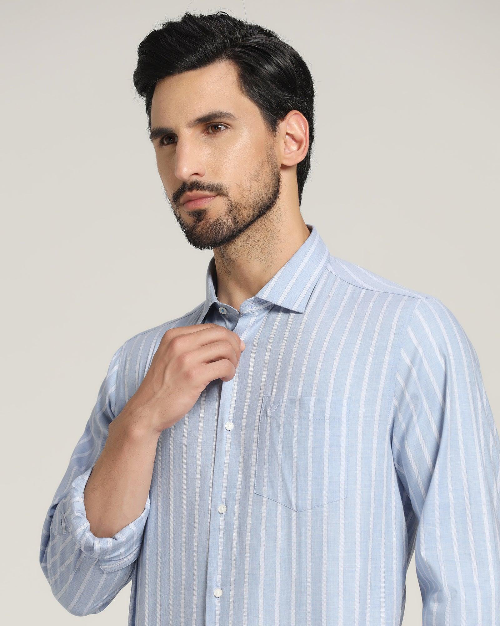 Casual Blue Striped Shirt - Erin - Image 4