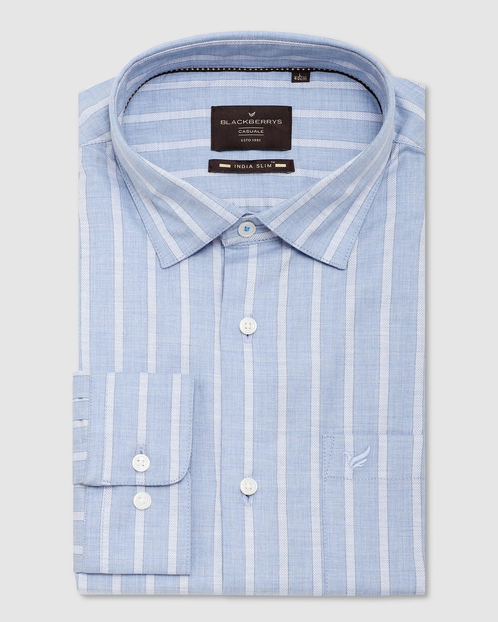 Casual Blue Striped Shirt - Erin - Image 5
