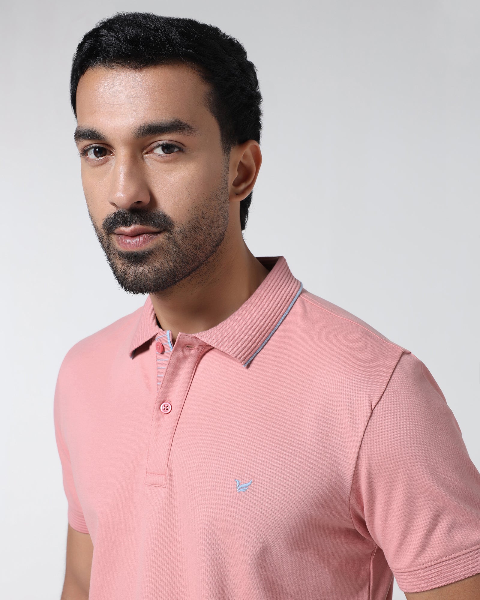 Summer Pink Solid Polo - Aesun - Image 4