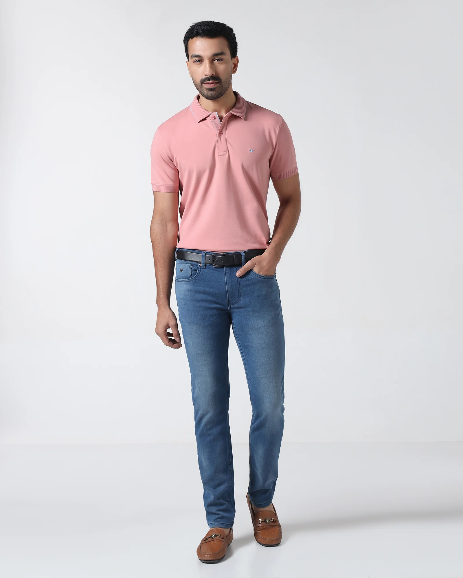 Summer Pink Solid Polo - Aesun - Image 7