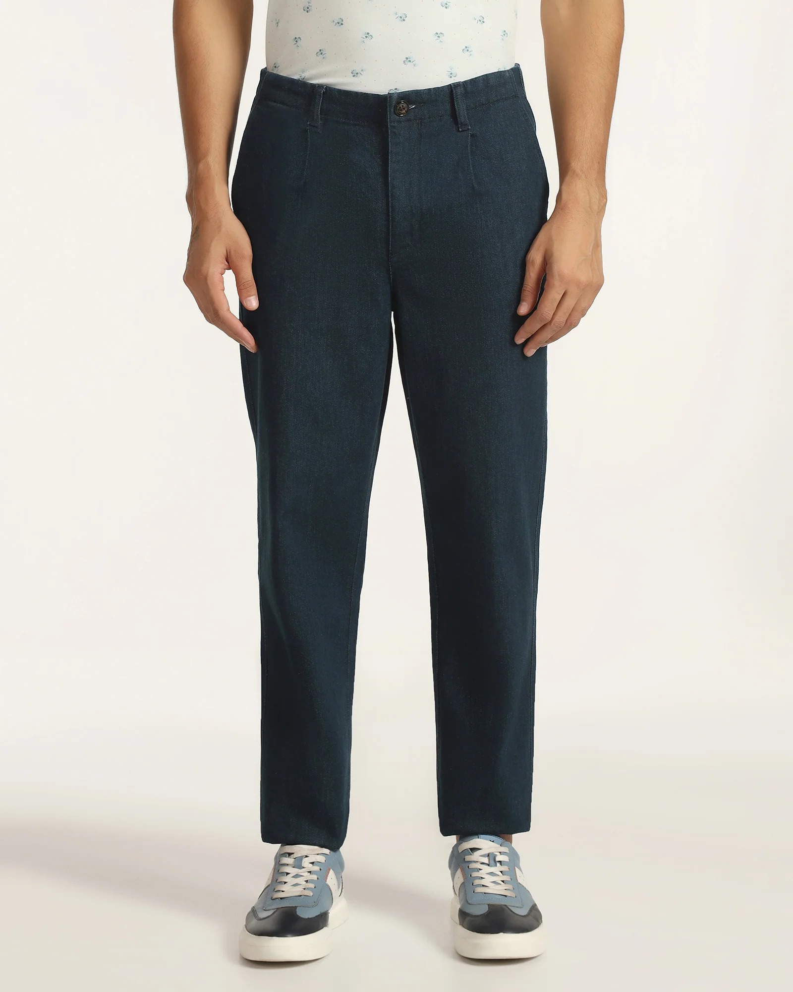 Super Clean Pleated Comfort Fit Indigo Jeans - Jaron - Image 3