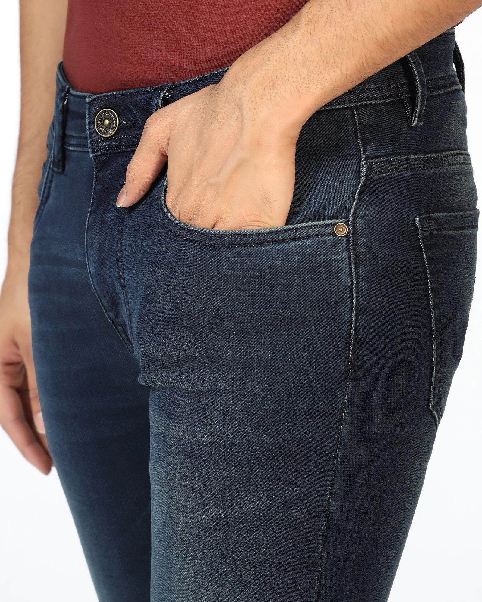 Super Clean Slim Yonk Fit Indigo Jeans - Dario - Image 4